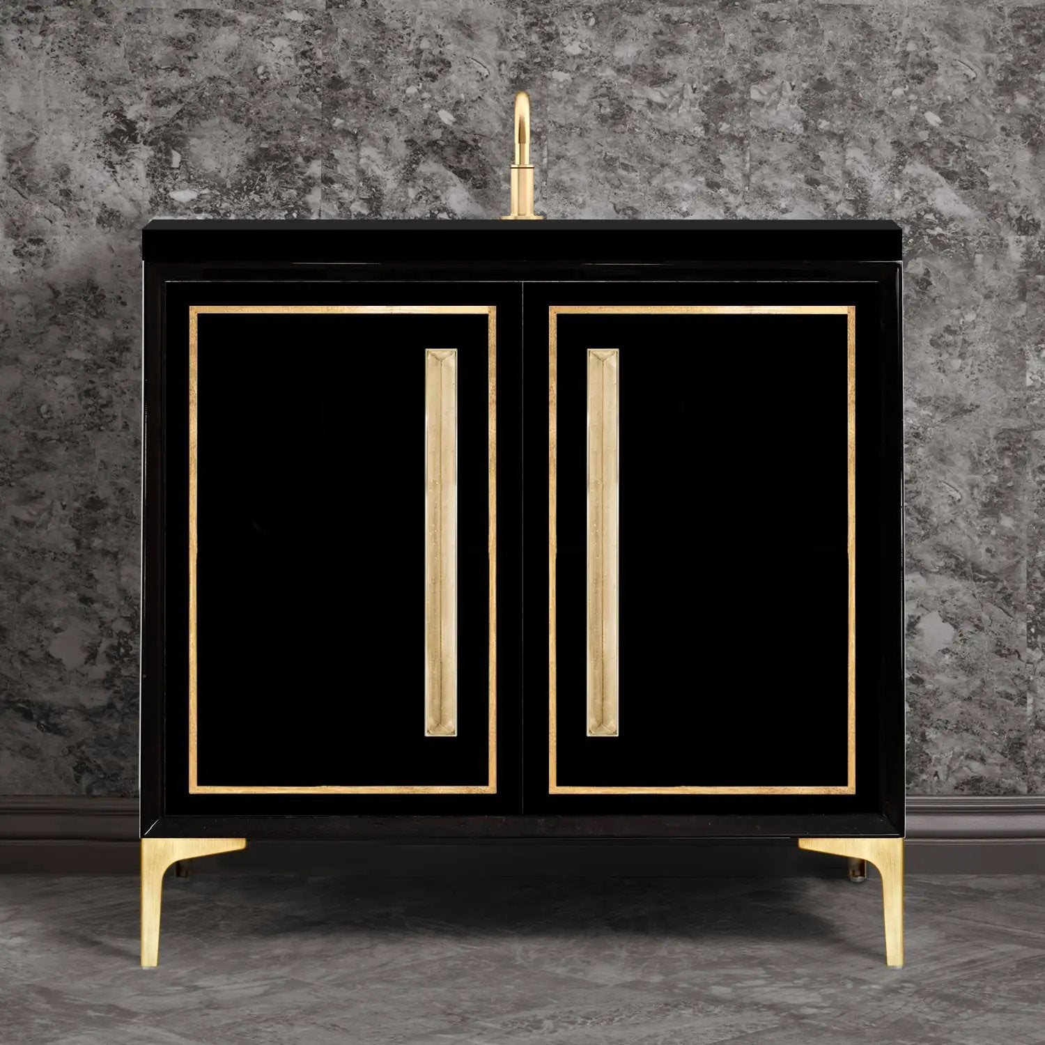 Linkasink Linea with 18" Artisan Glass Prism Hardware Vanity by Linkasink