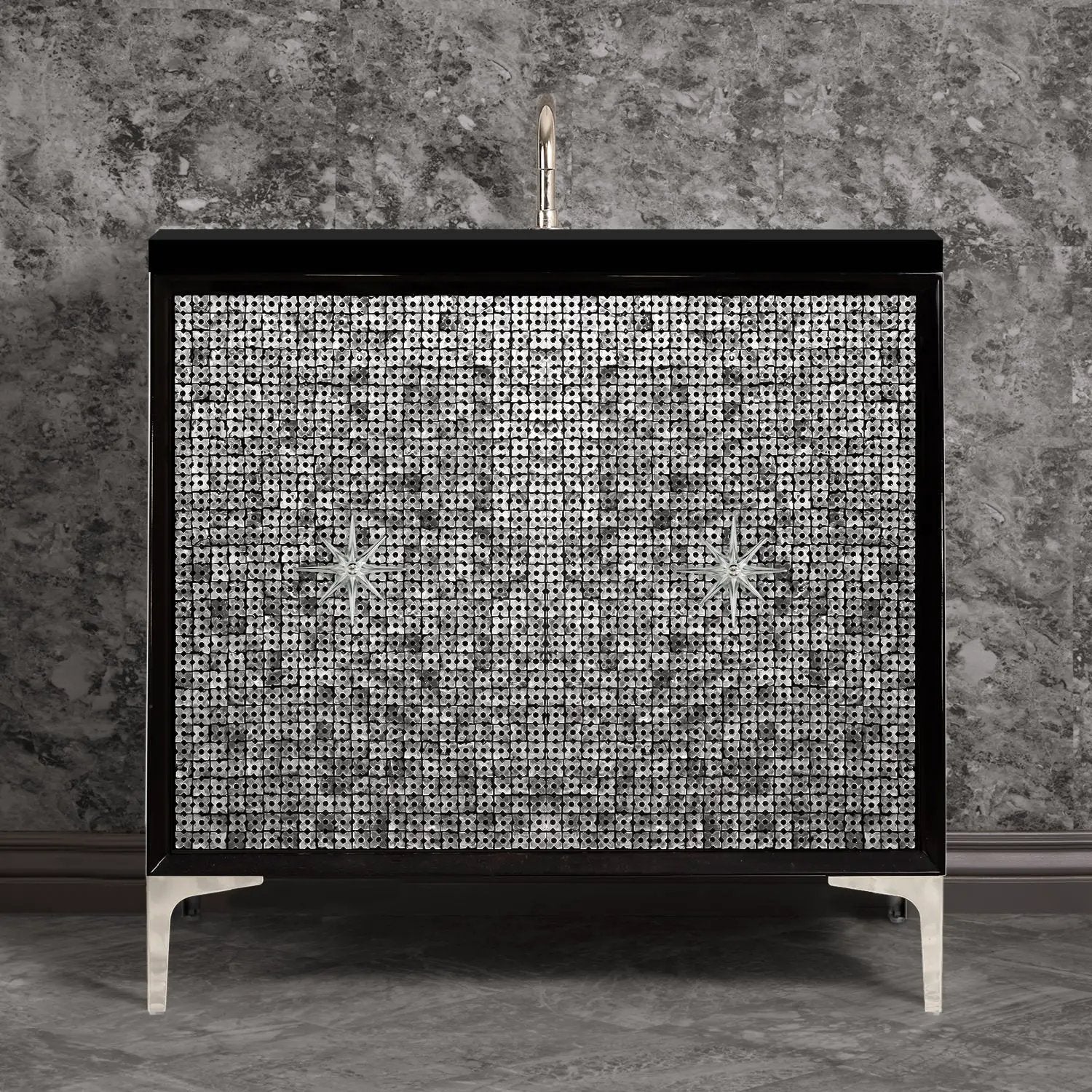 Linkasink Mother of Pearl with Star Hardware Vanity by Linkasink