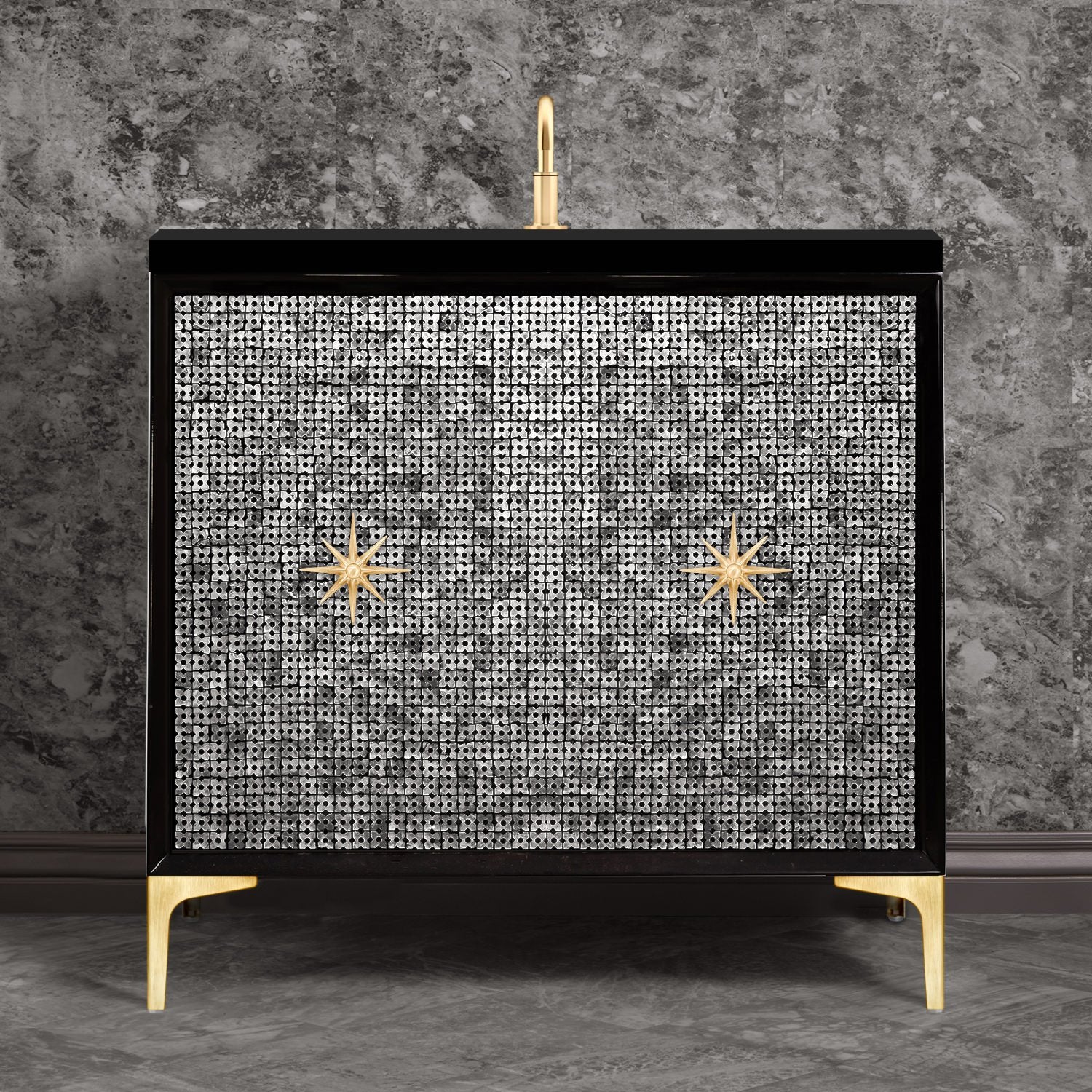 Linkasink Mother of Pearl with Star Hardware Vanity