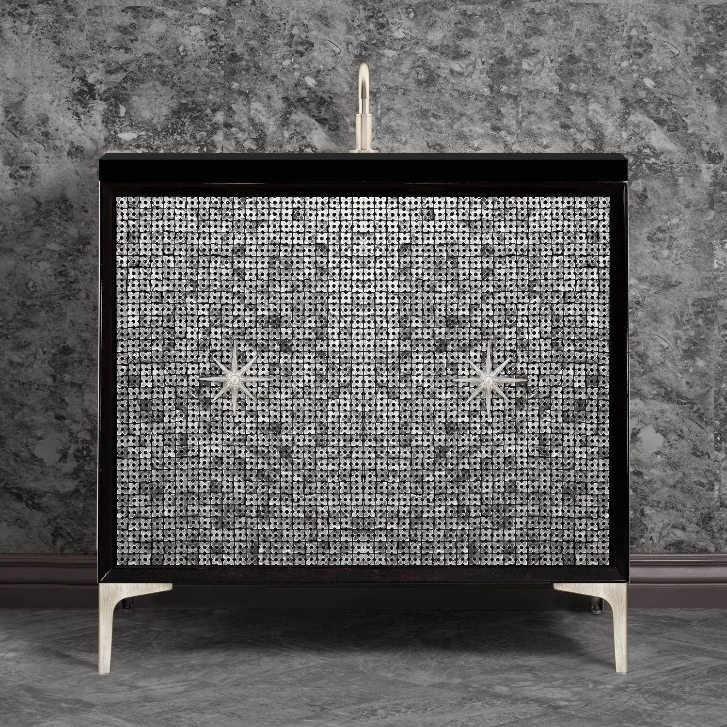 Linkasink Mother of Pearl with Star Hardware Vanity