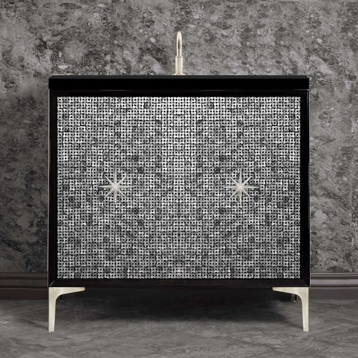 Linkasink Mother of Pearl with Star Hardware Vanity by Linkasink