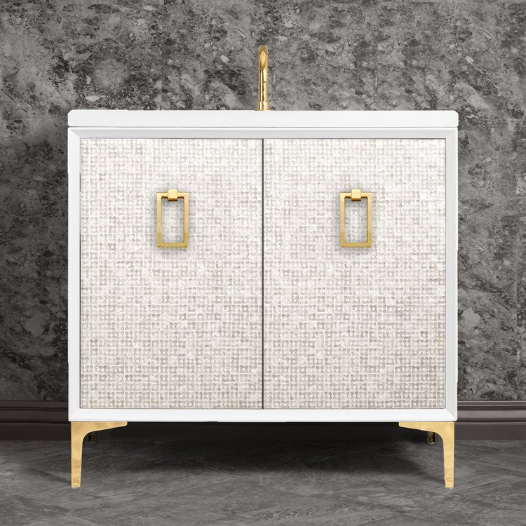 Linkasink Mother Of Pearl with Coach Pull Vanity