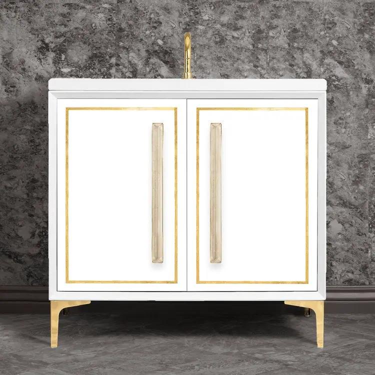Linkasink Linea with 18" Eglomise Artisan Glass Prism Hardware Vanity by Linkasink
