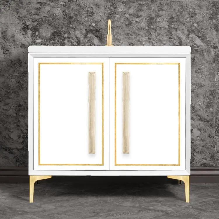 Linkasink Linea with 18" Eglomise Artisan Glass Prism Hardware Vanity by Linkasink