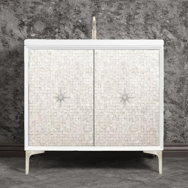 Linkasink Mother of Pearl with Star Hardware Vanity by Linkasink