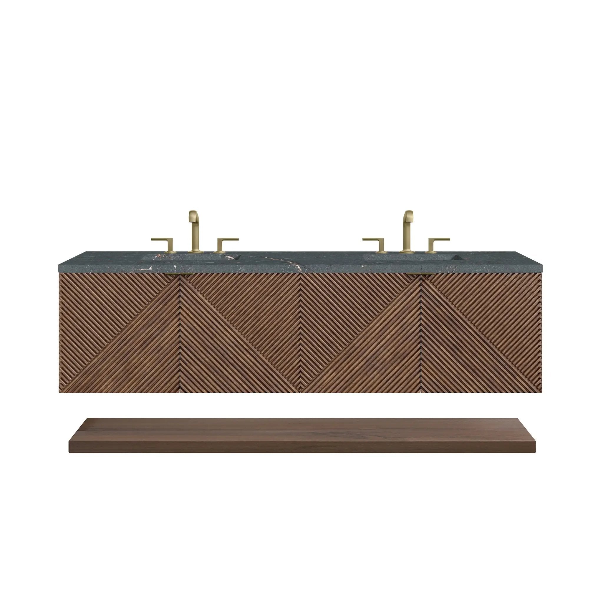 James Martin Marcello 72" Double Vanity Set - Chestnut by James Martin Vanities