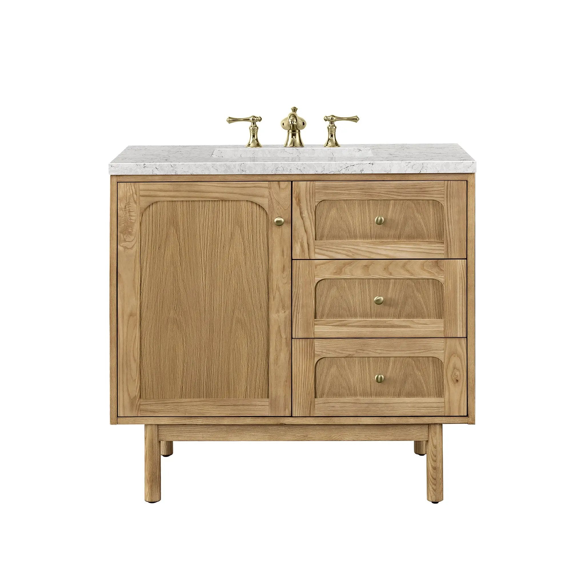 James Martin Laurent 36" Single Vanity Set - Light Natural Oak by James Martin Vanities