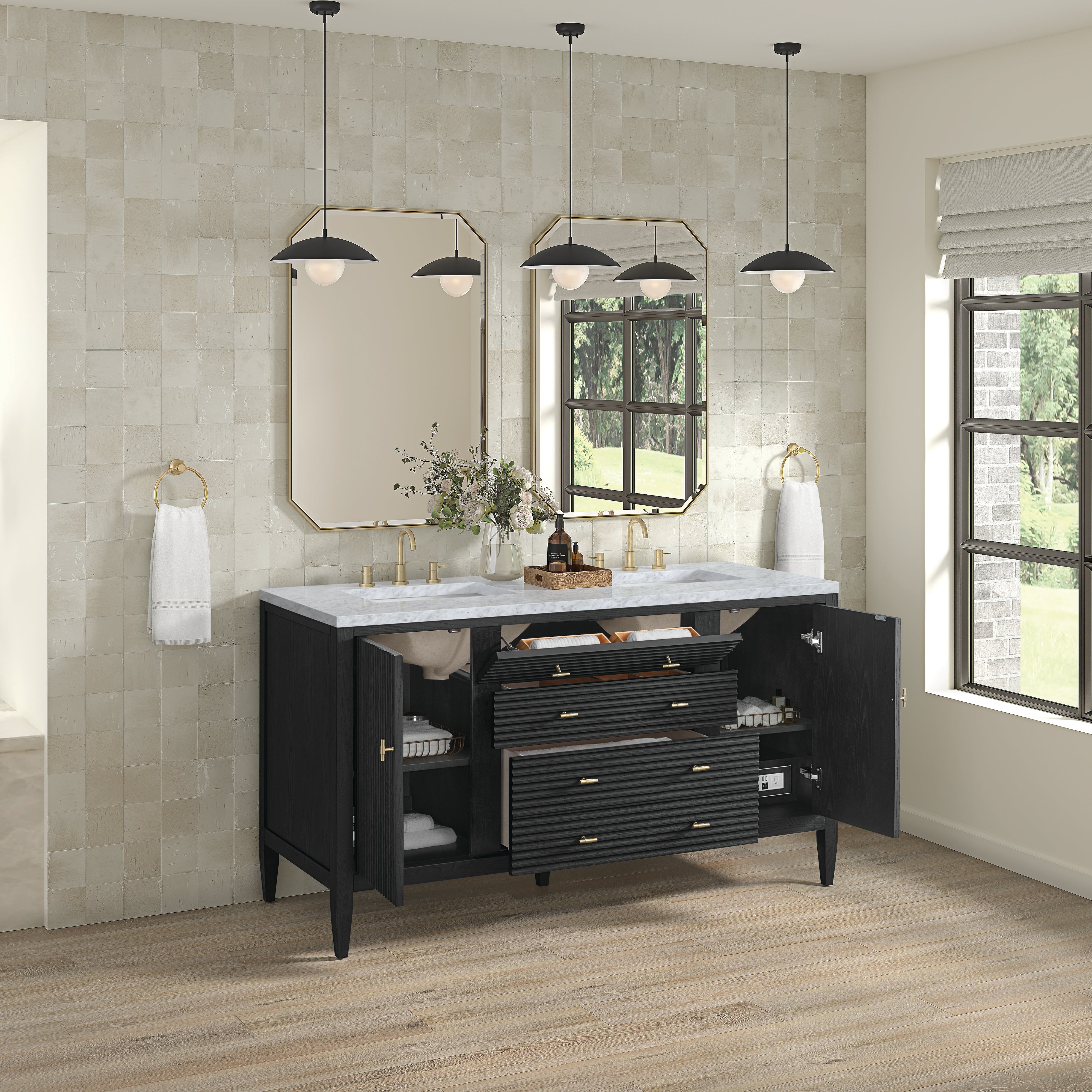 carbon oak vanity