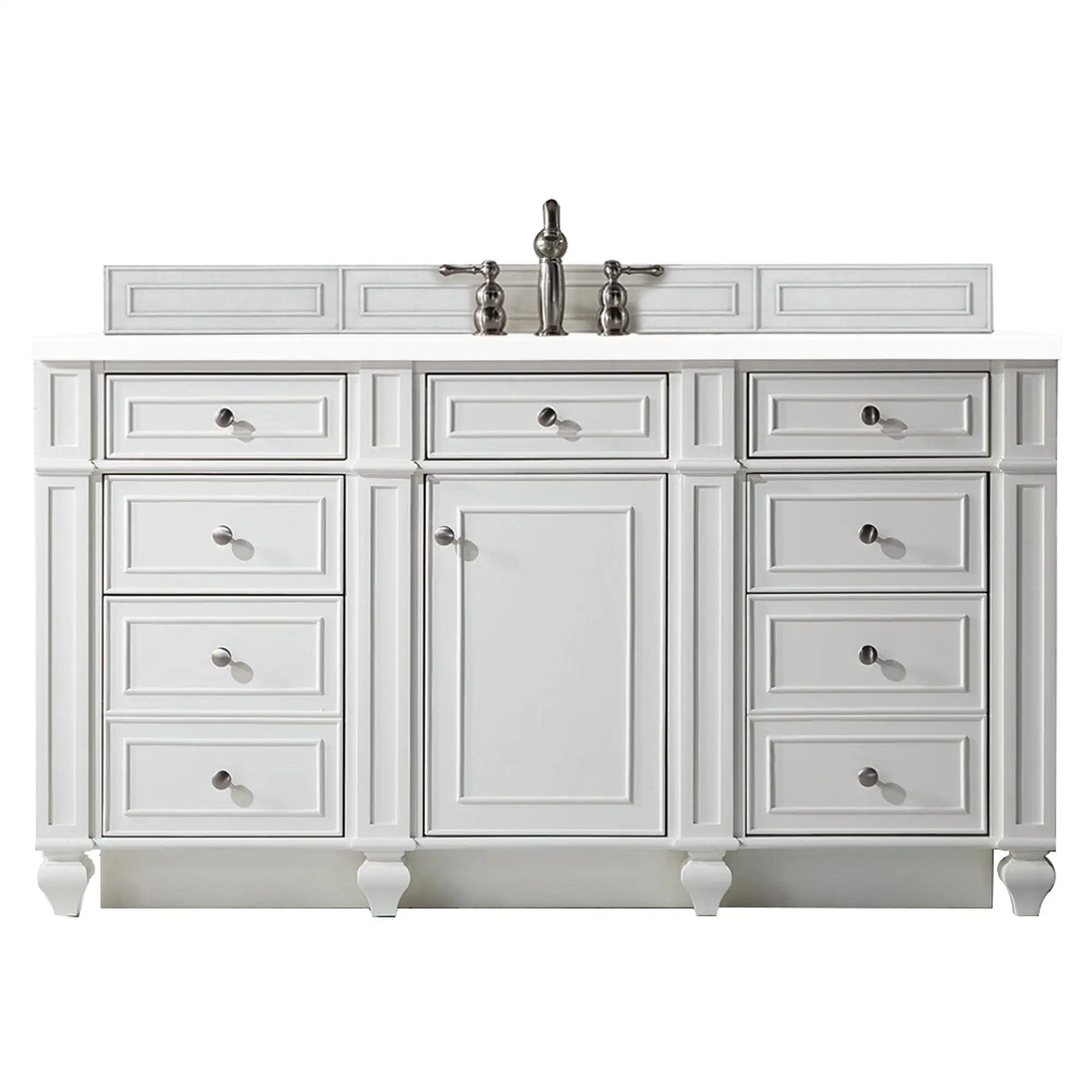 James Martin Bristol 60" Single Vanity Set - Bright White by James Martin Vanities