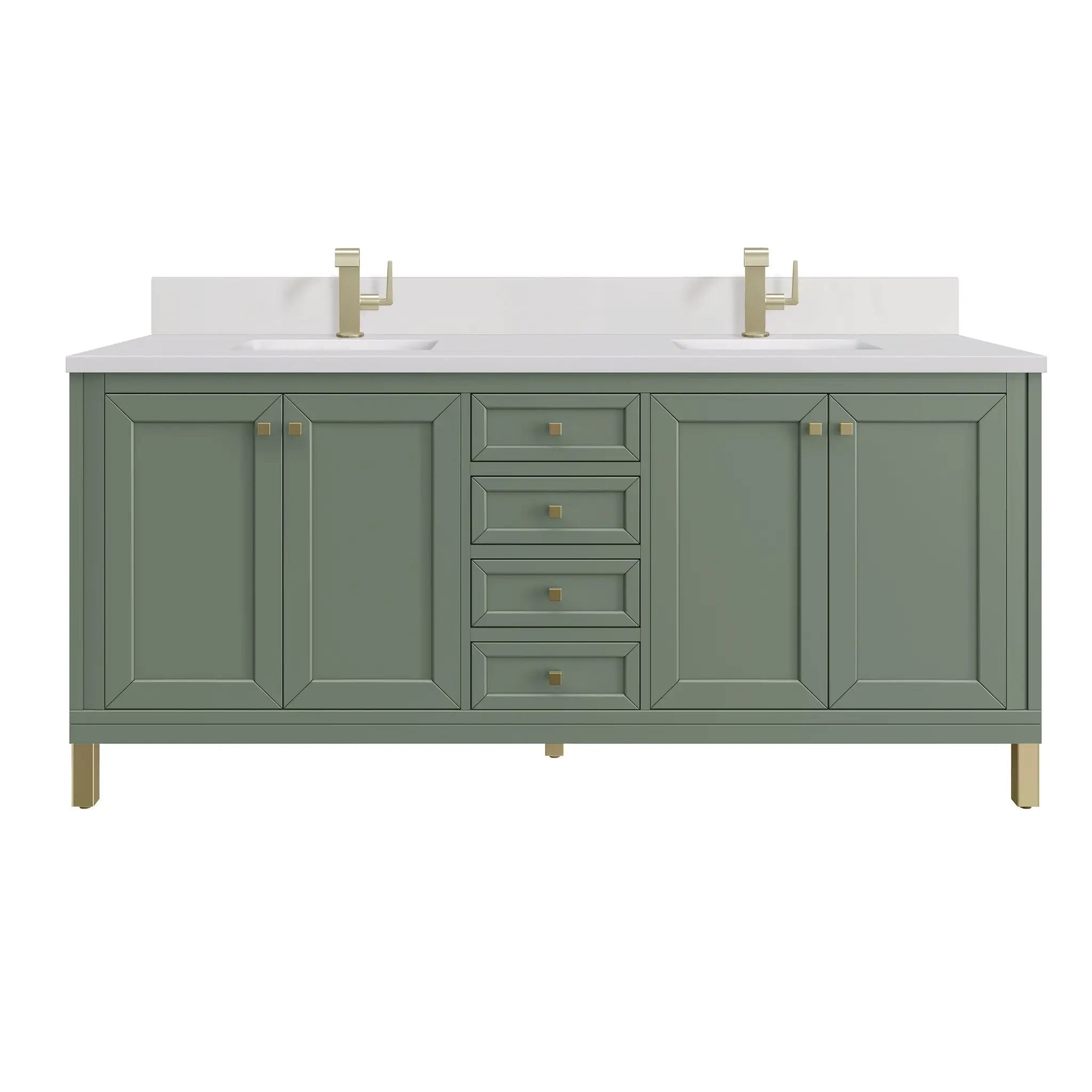 James Martin Chicago 72" Double Vanity Set - Smokey Celadon by James Martin Vanities