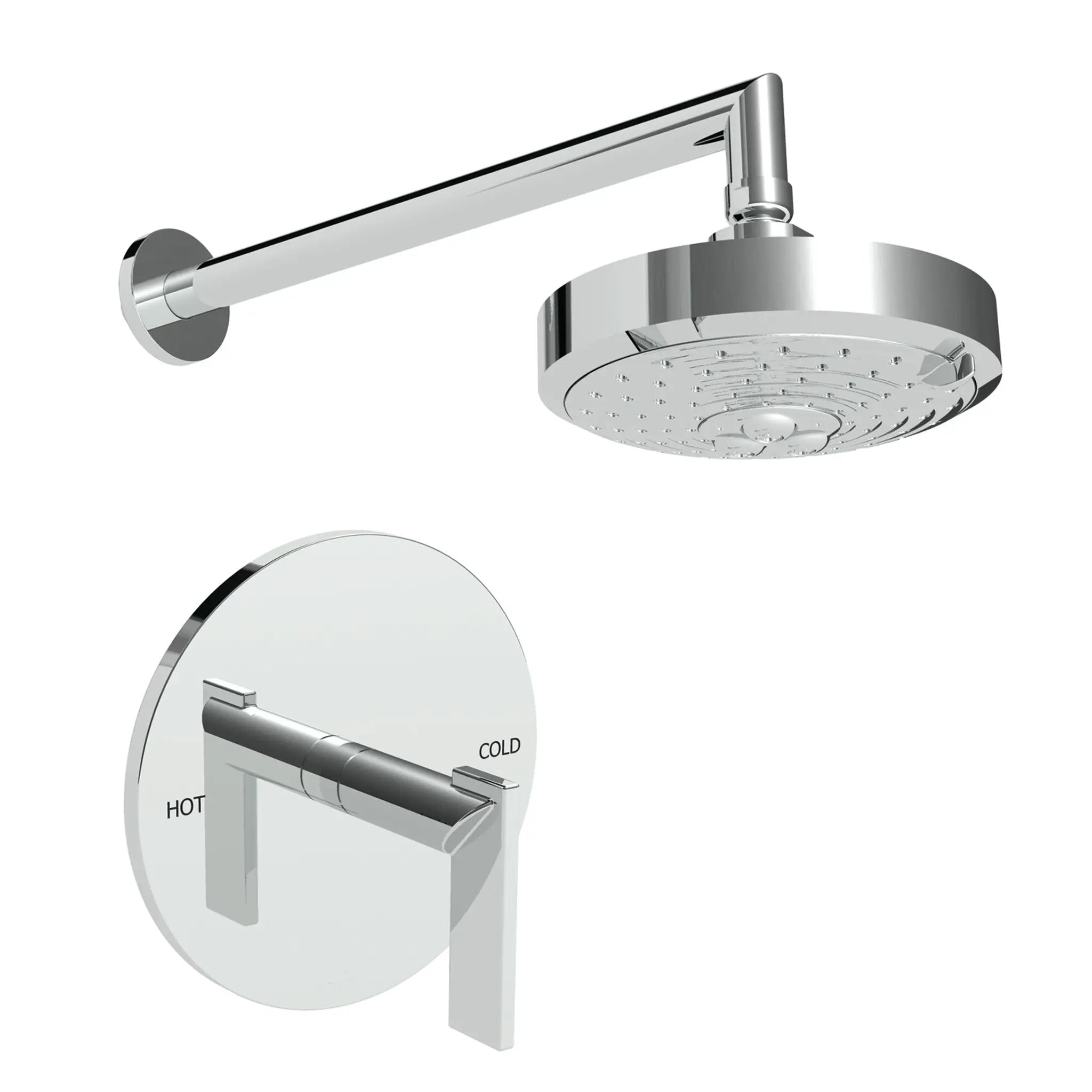 polished chrome shower trim set