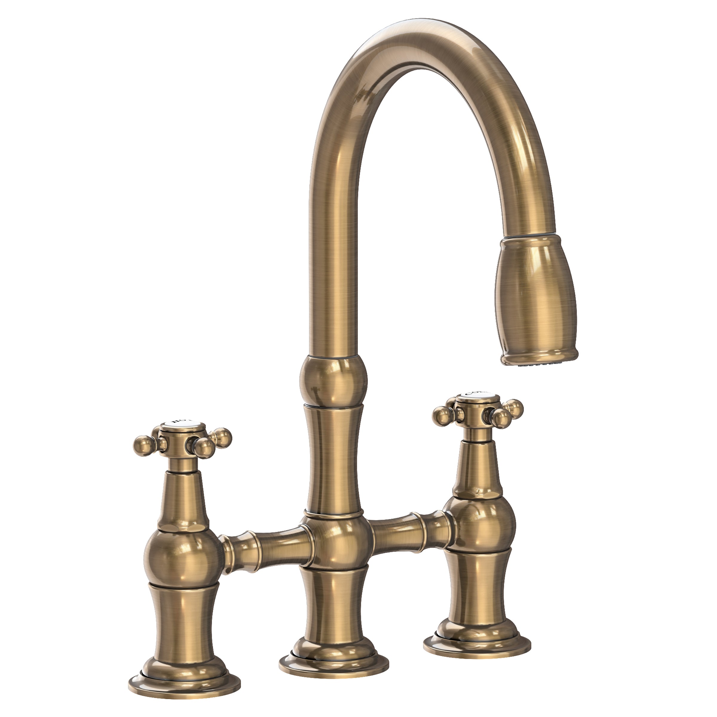 Newport Brass Chesterfield Kitchen Bridge Pull-Down Faucet