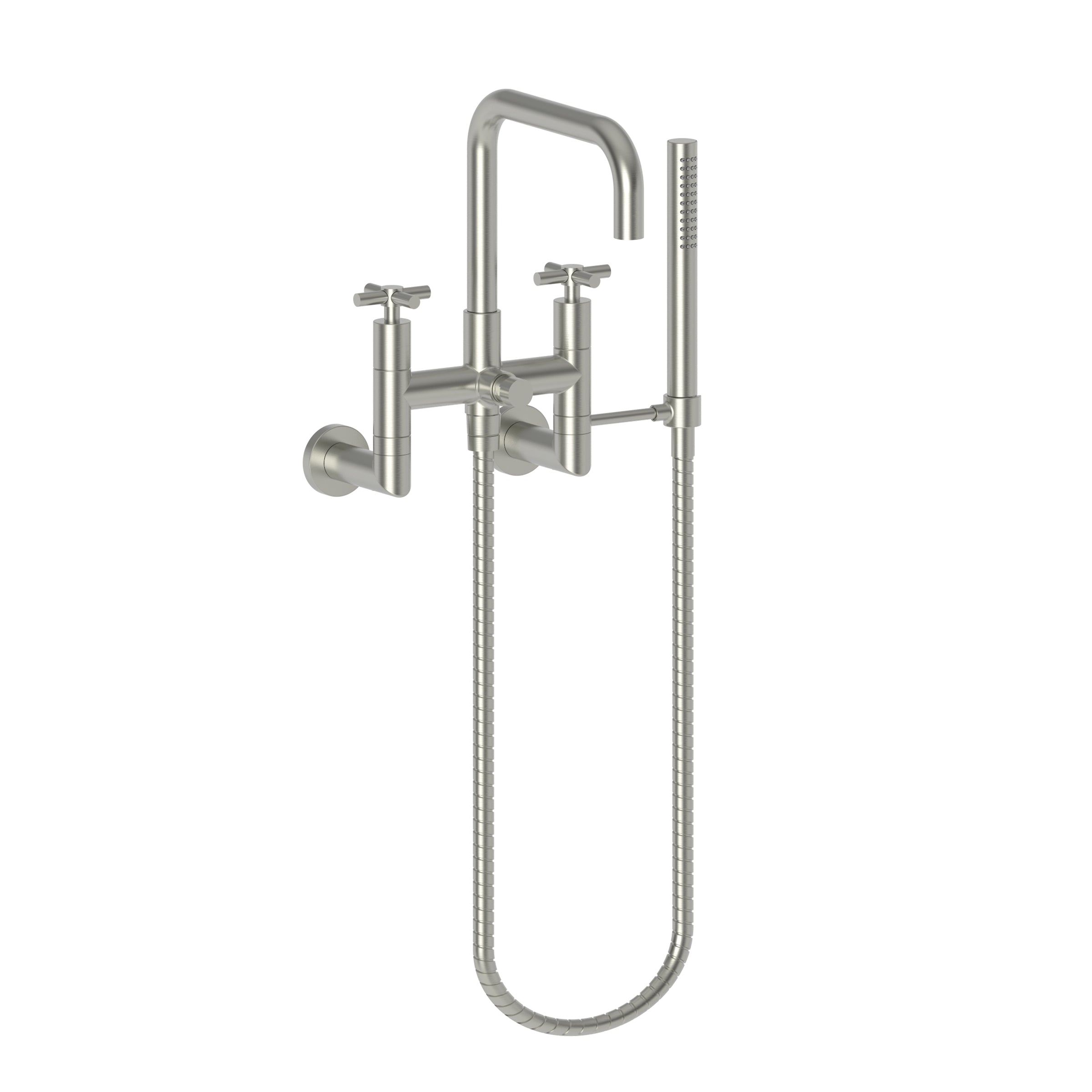 Newport Brass East Square Exposed Tub & Hand Shower Set - Wall Mount