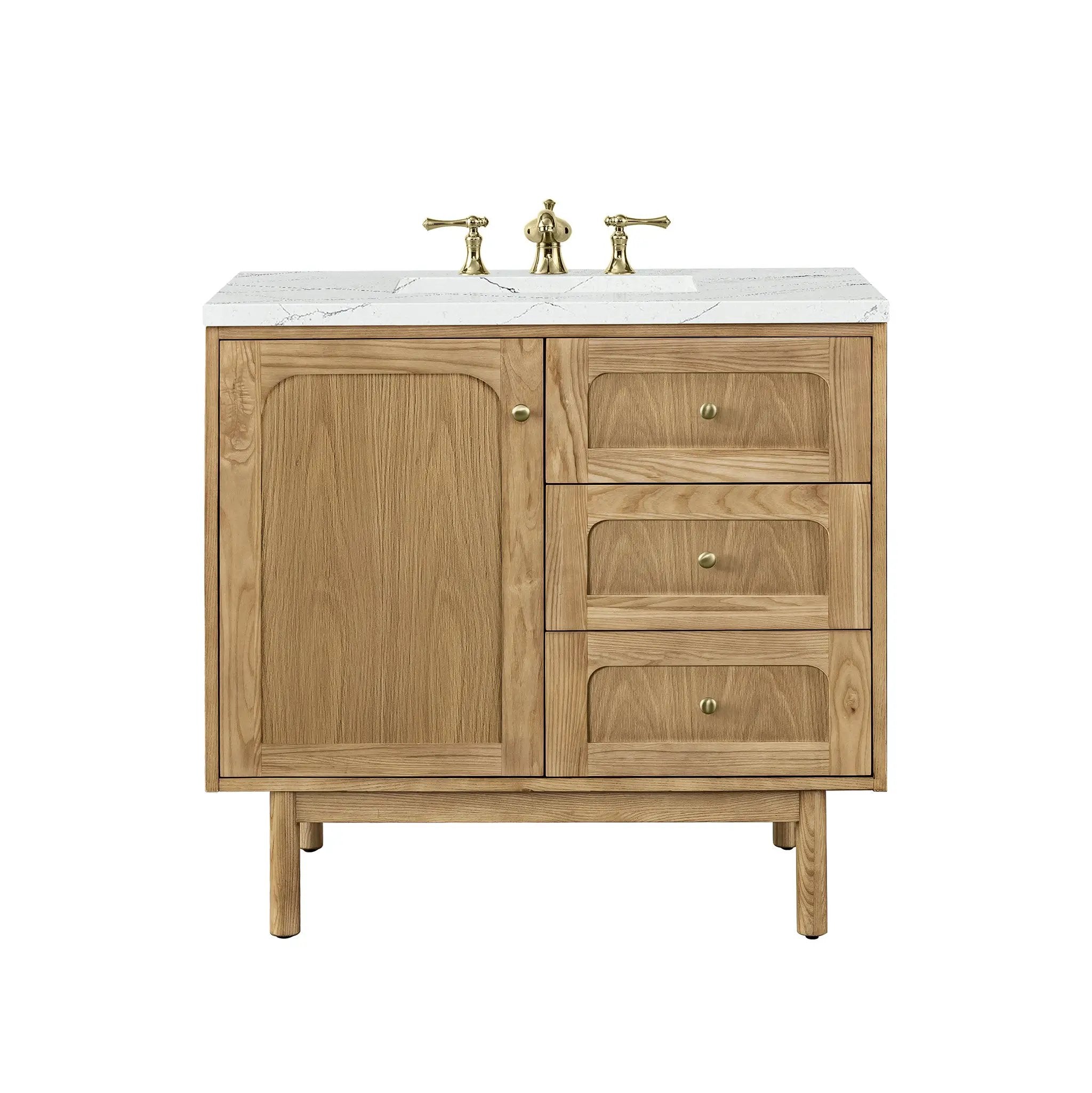 James Martin Laurent 36" Single Vanity Set - Light Natural Oak by James Martin Vanities