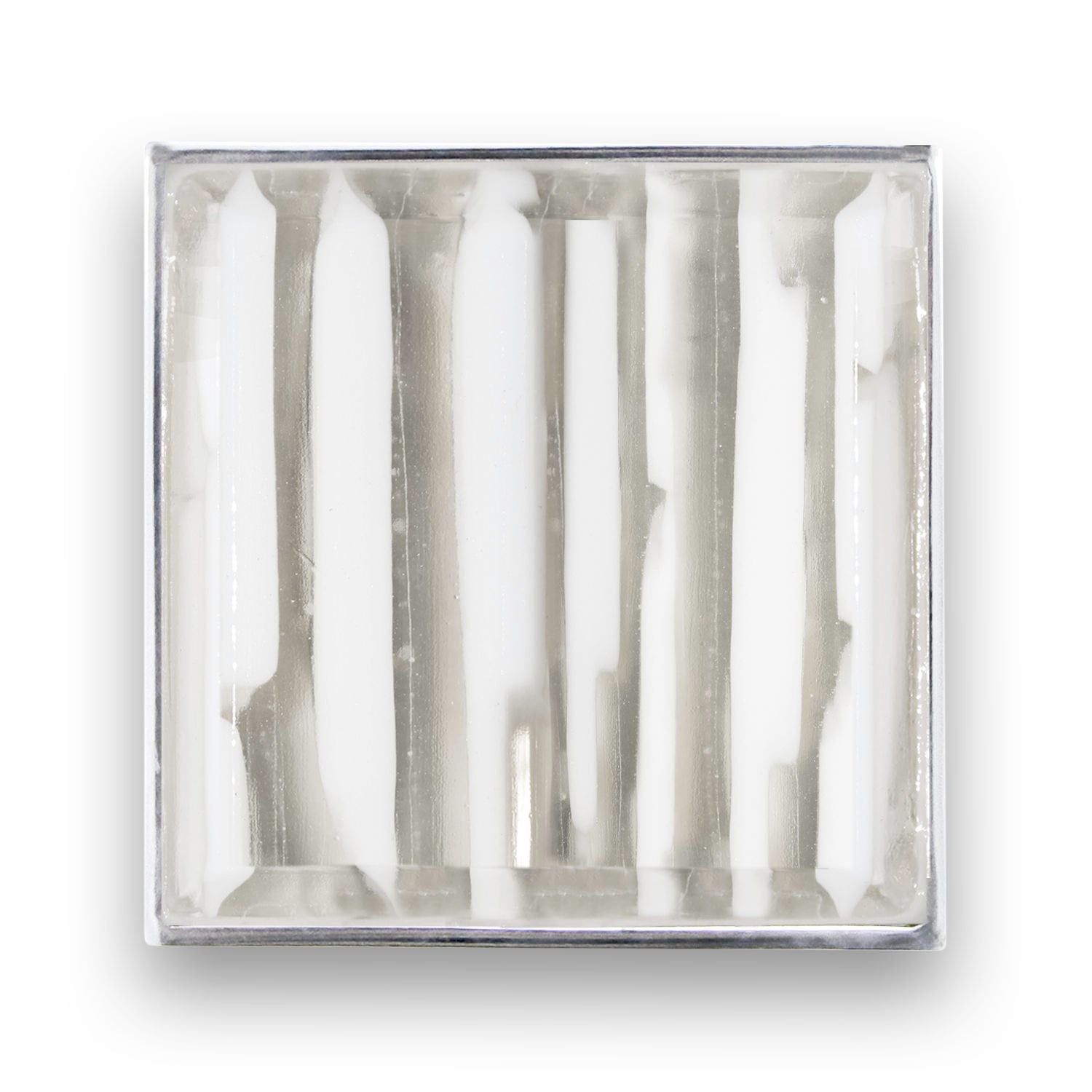 Linkasink 3" Artisan Glass Prism Hardware with White Tiger Glass