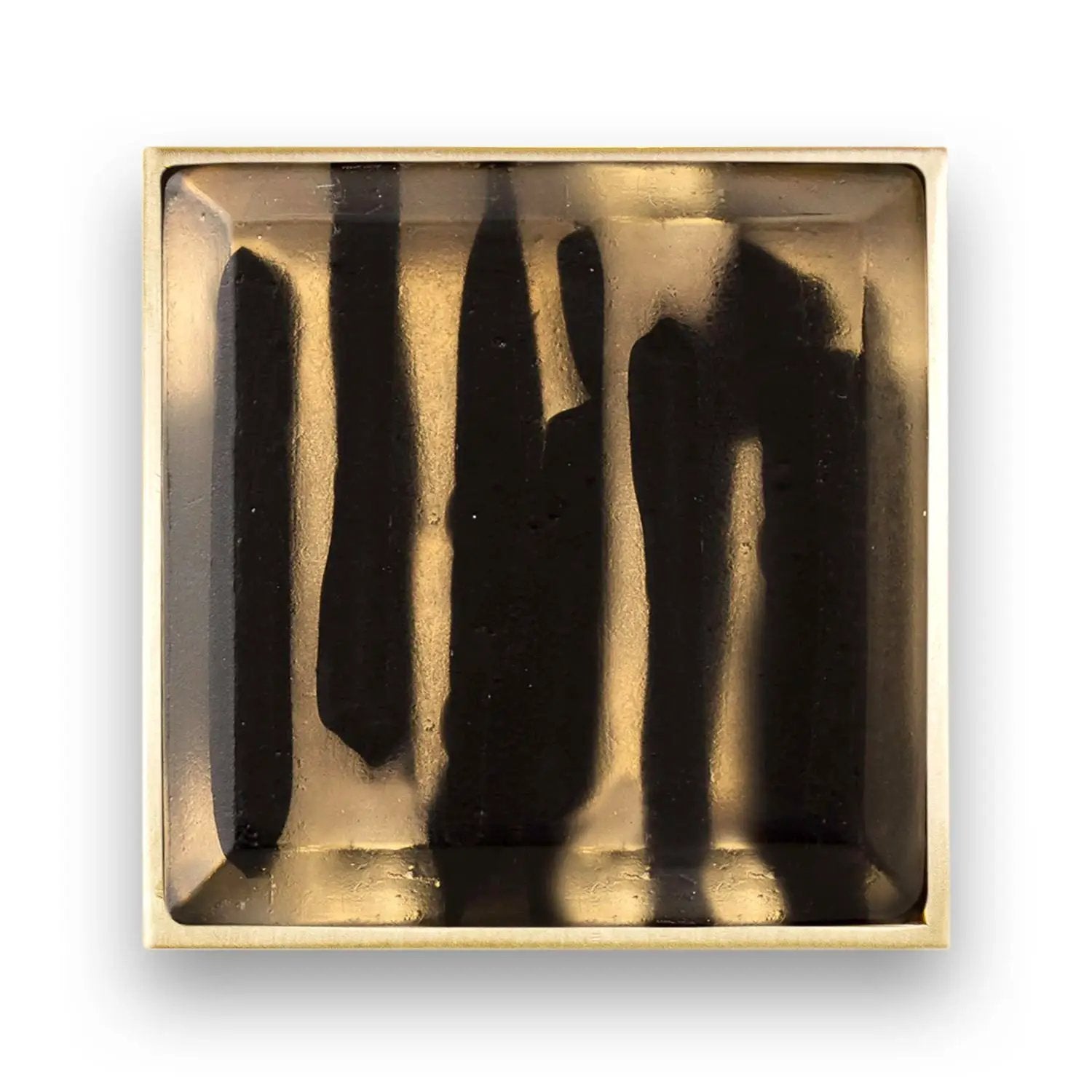 Linkasink 3" Artisan Glass Prism Hardware with Black Tiger Glass by Linkasink