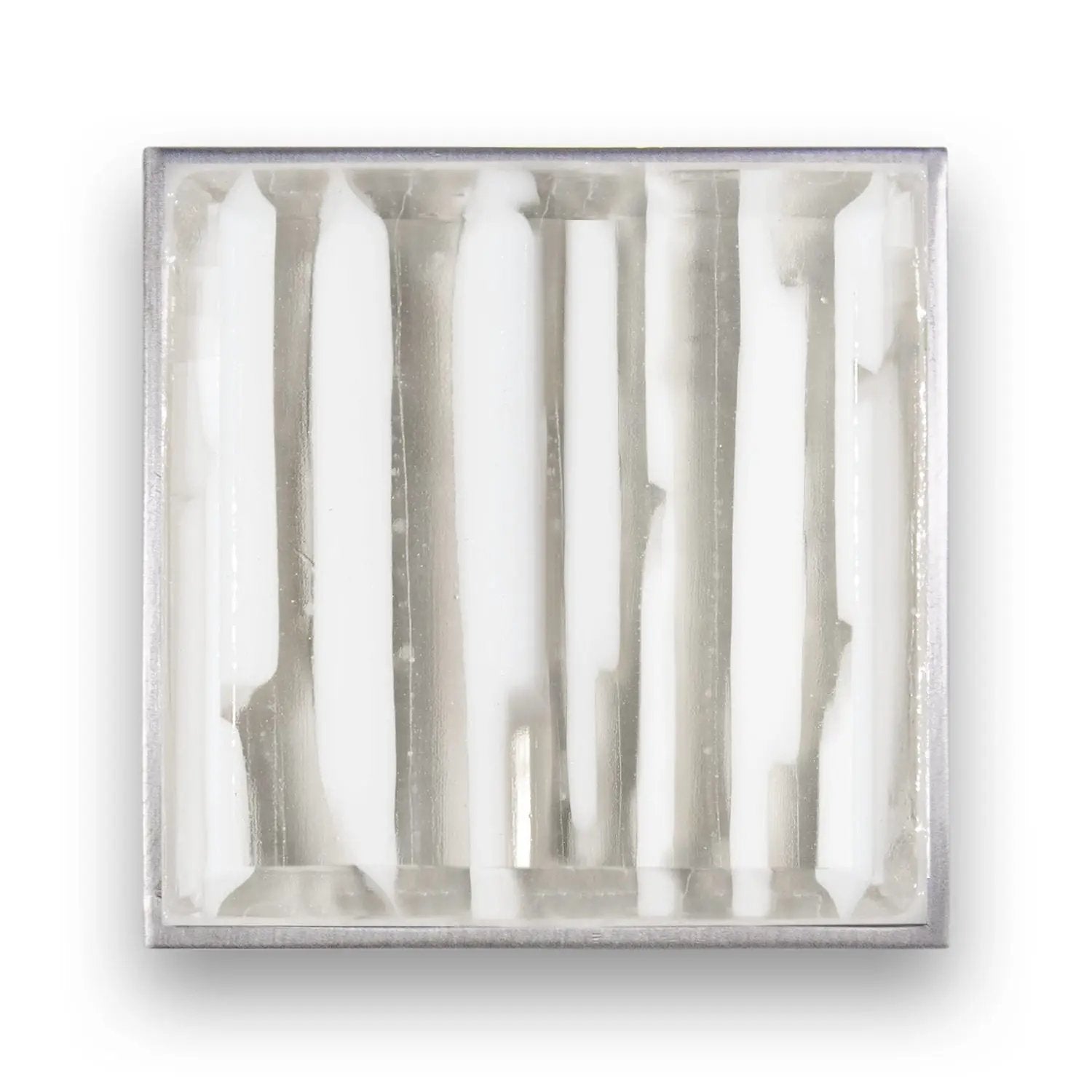 Linkasink 3" Artisan Glass Prism Hardware with White Tiger Glass by Linkasink