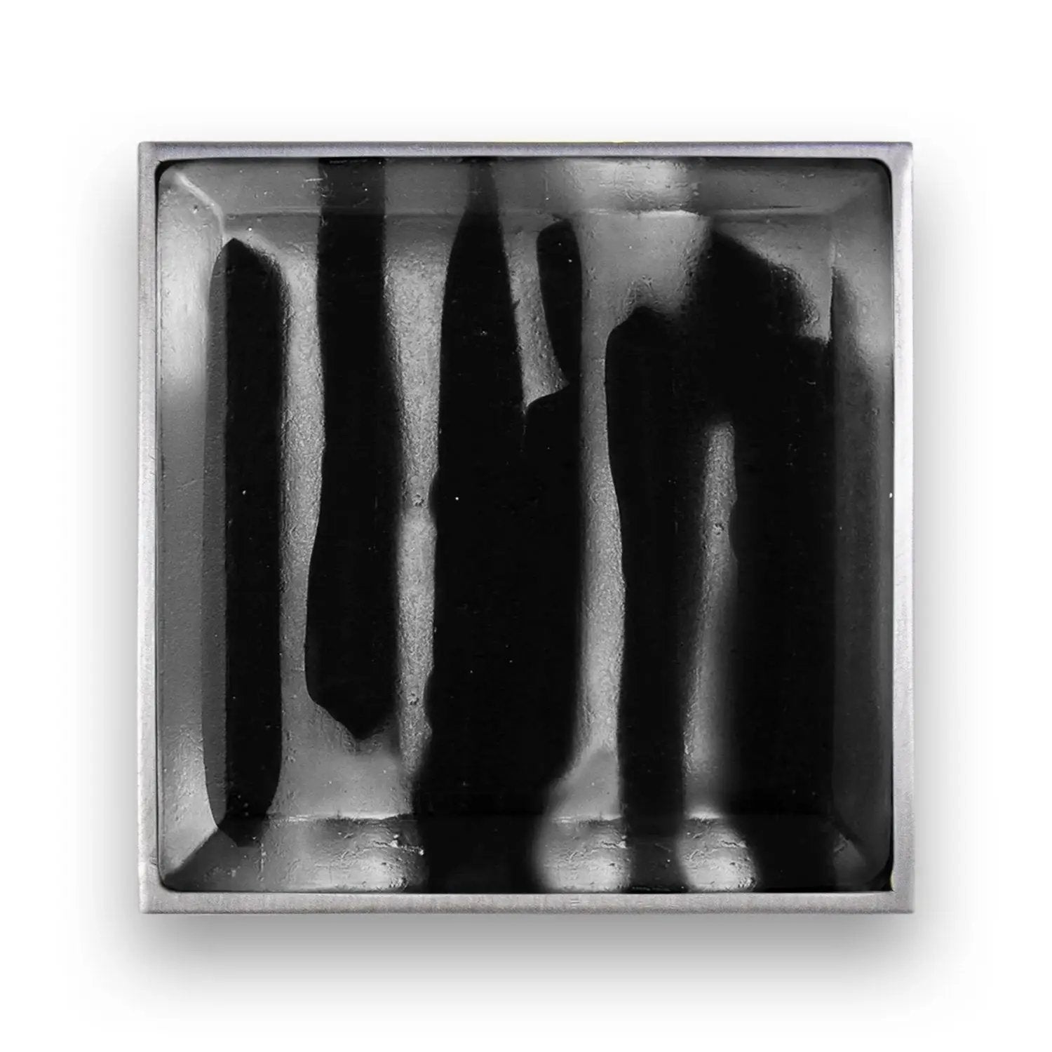 Linkasink 3" Artisan Glass Prism Hardware with Black Tiger Glass by Linkasink
