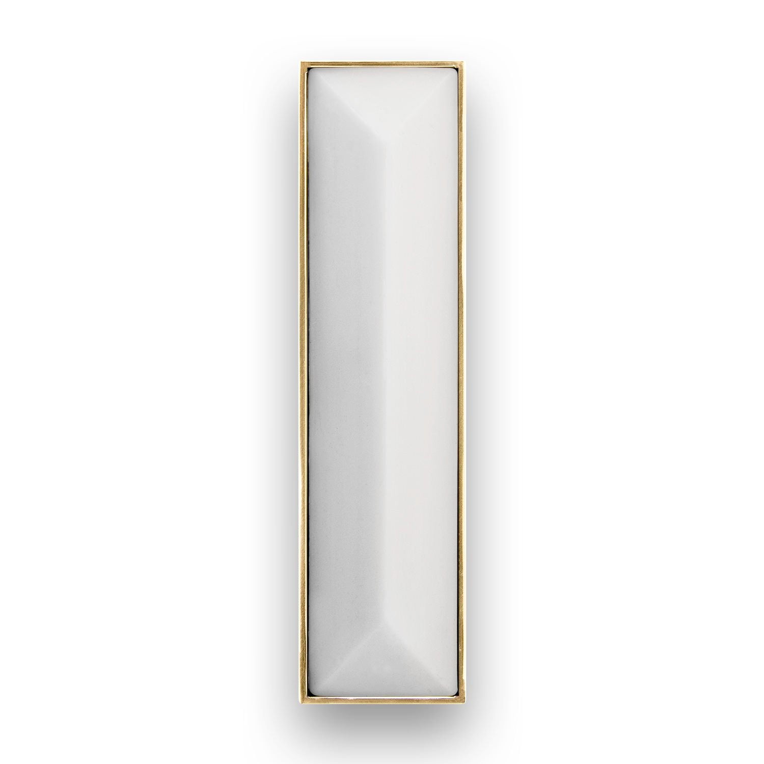 Linkasink 8" Artisan Glass Prism Hardware with White Glass