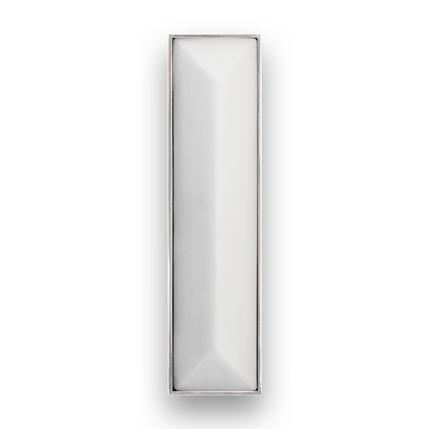Linkasink 8" Artisan Glass Prism Hardware with White Glass