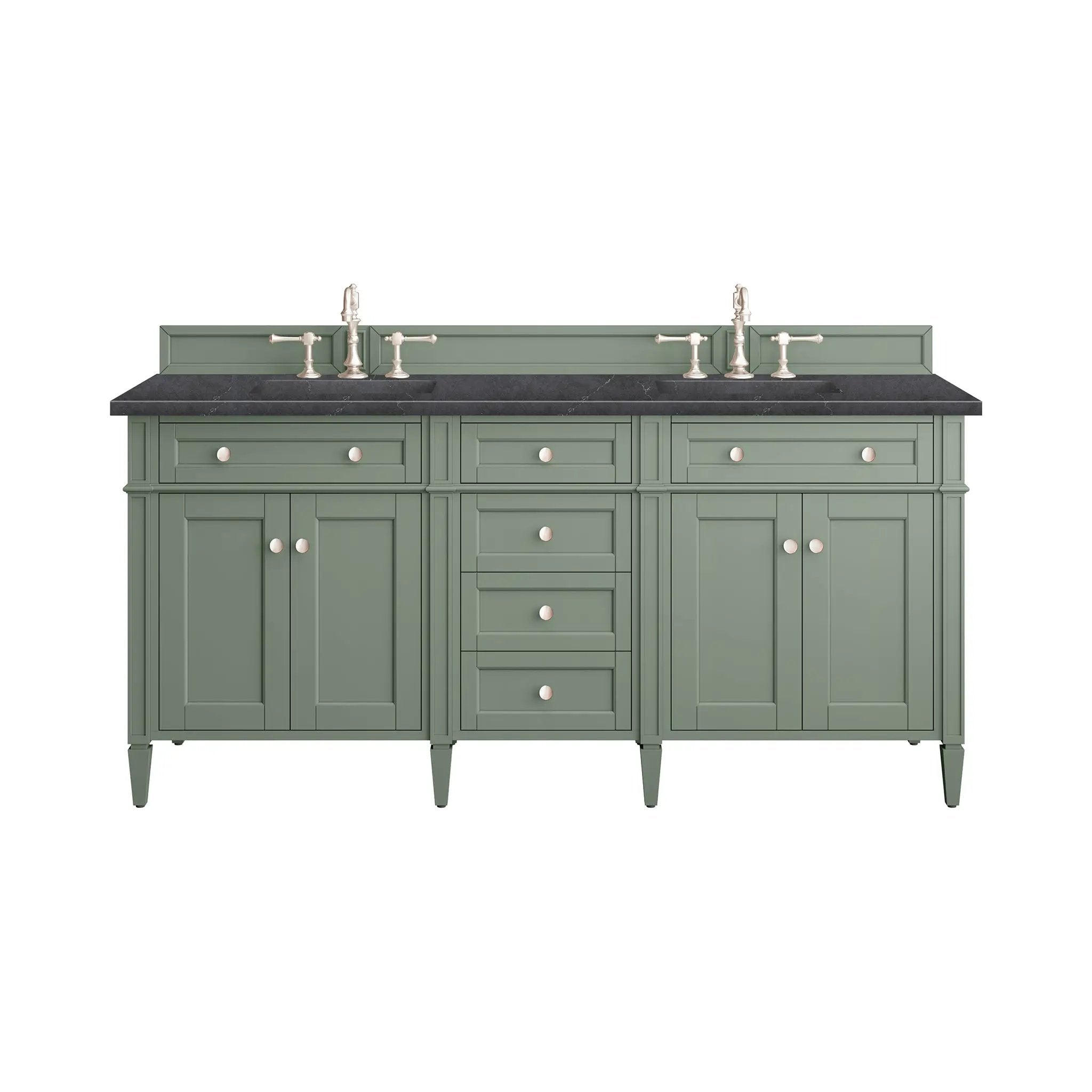 James Martin Brittany 72" Double Vanity Set - Smokey Celadon by James Martin Vanities
