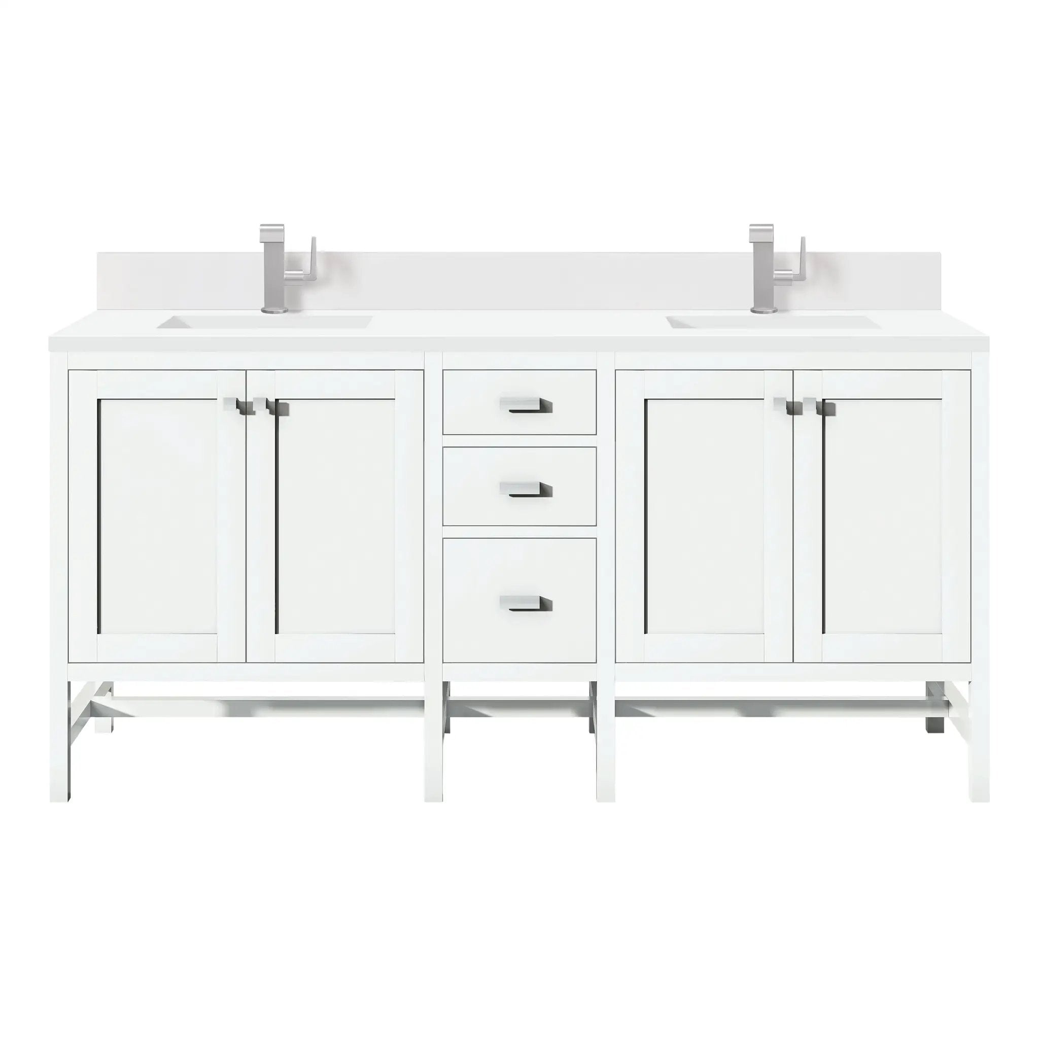 glossy white vanity