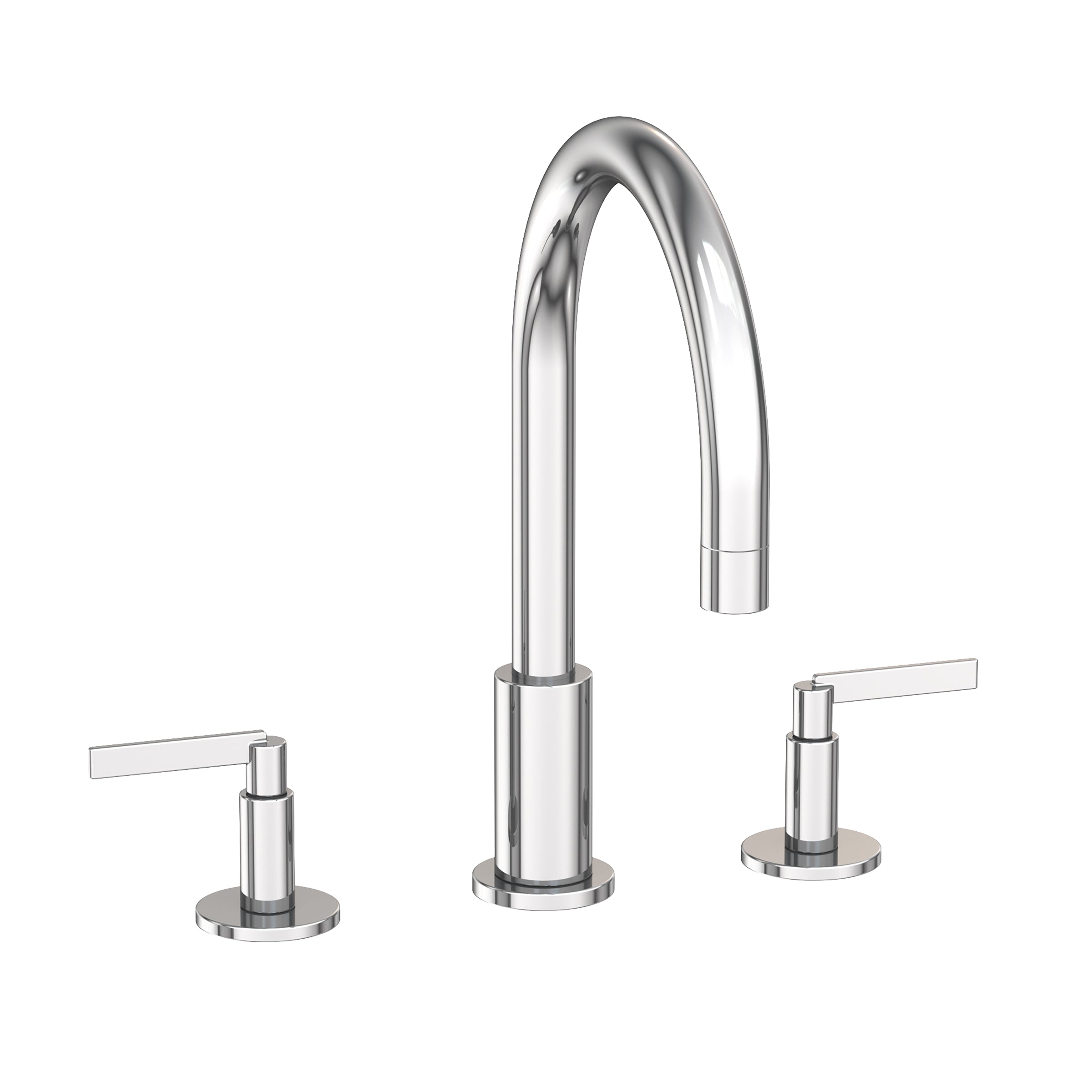 polished chrome lavatory faucet