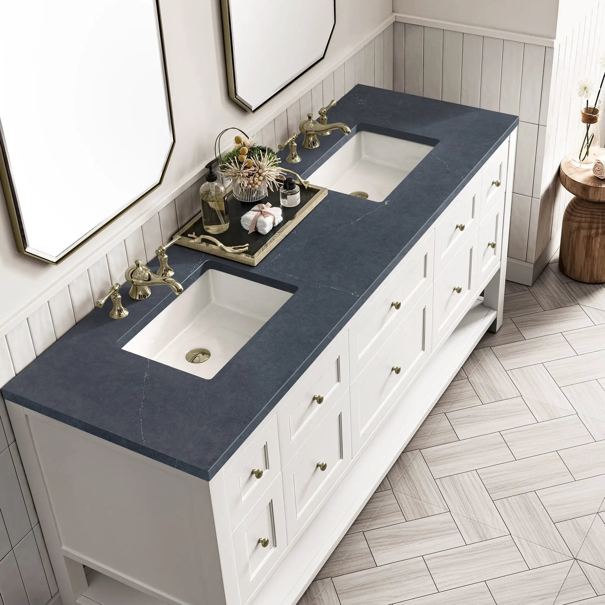 bright white vanity