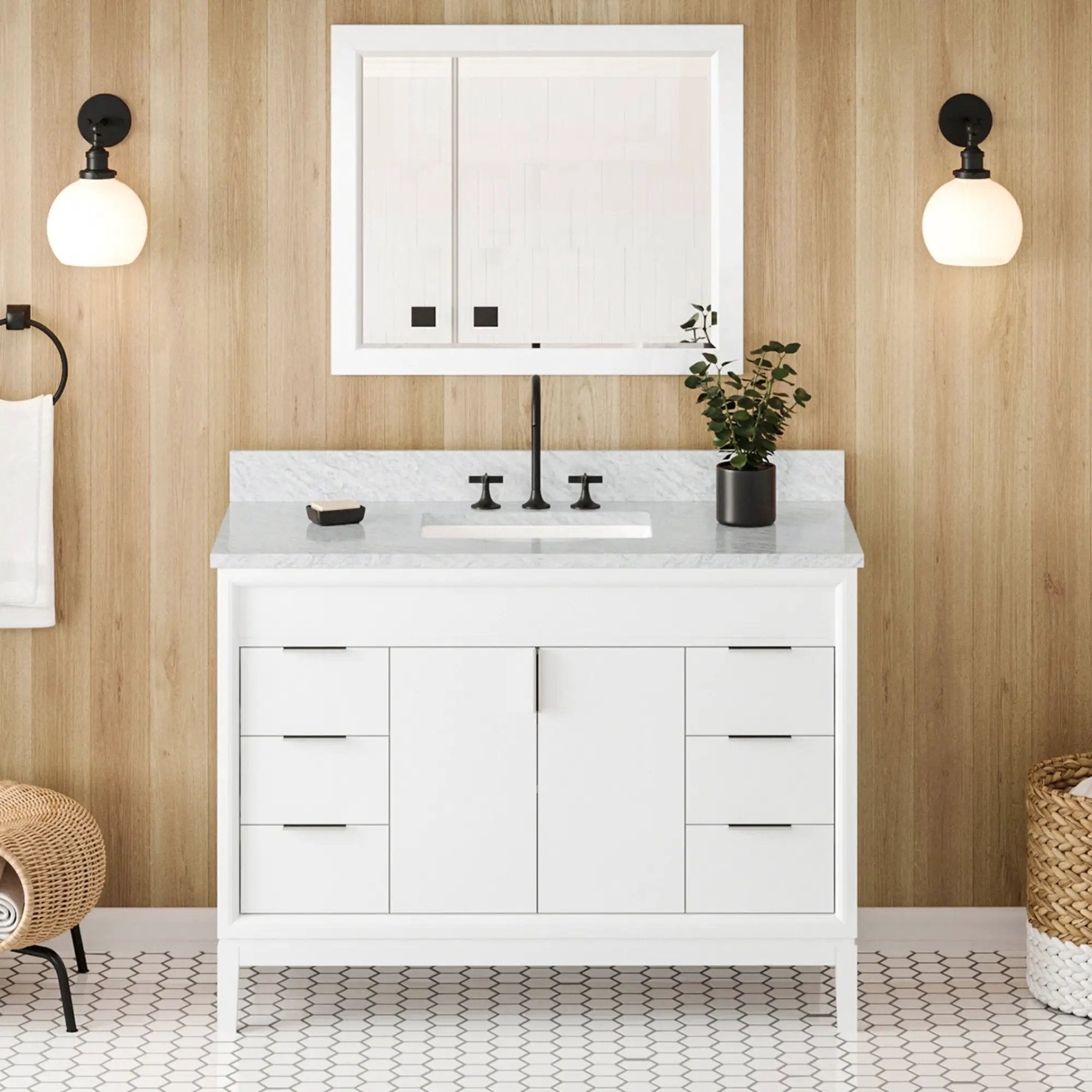 Jeffrey Alexander 48" Theodora Vanity Set by Jeffrey Alexander
