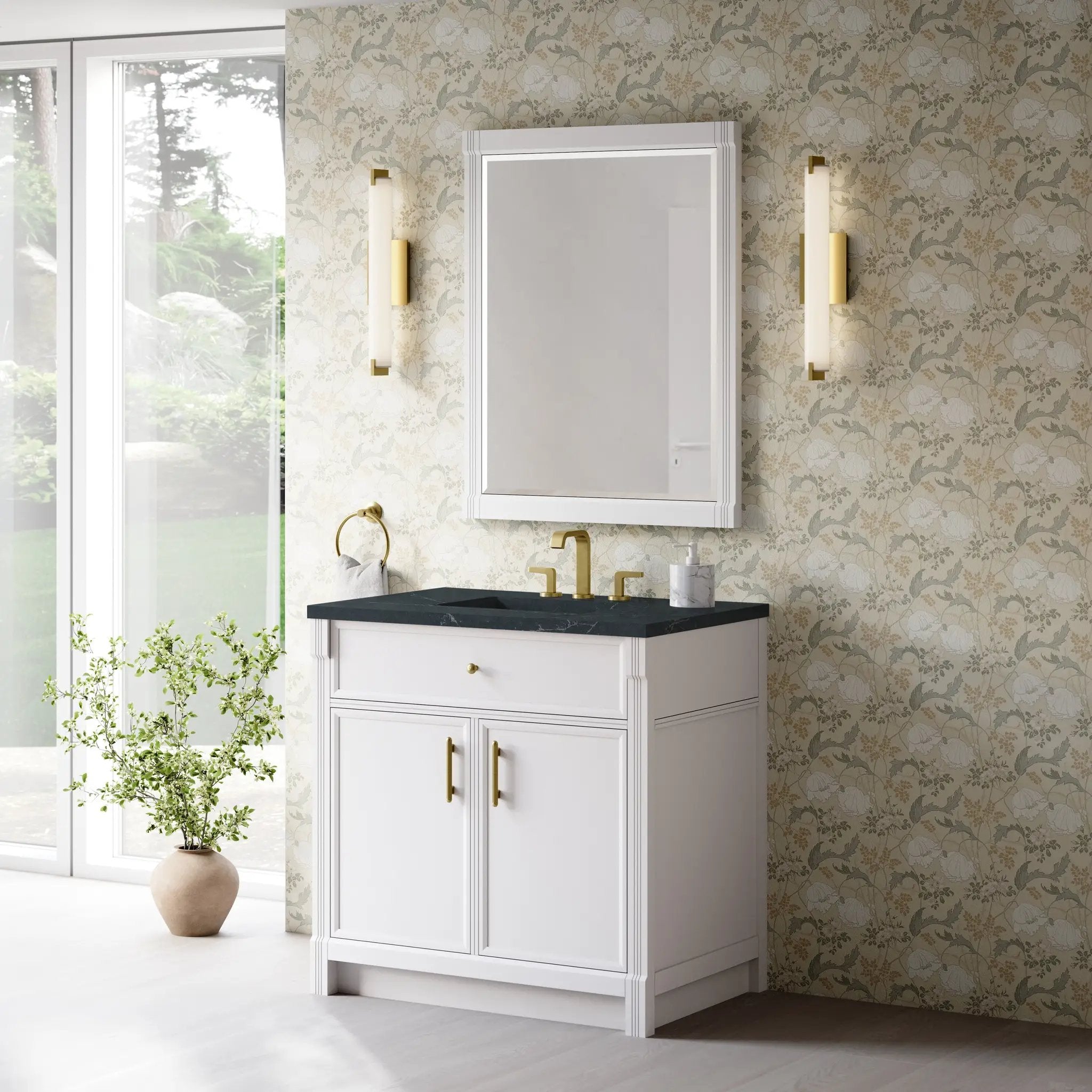 bright white vanity