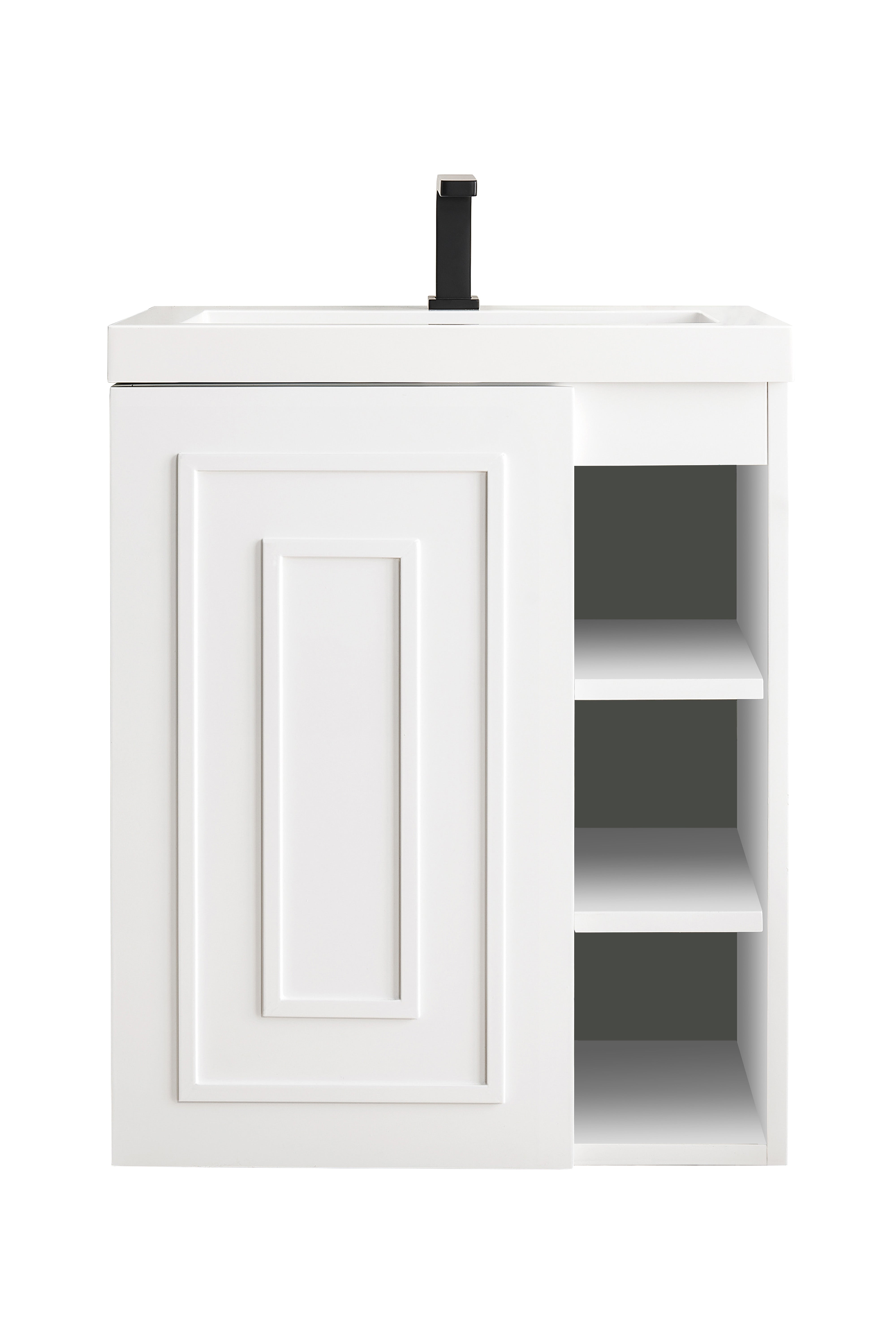 glossy white vanity