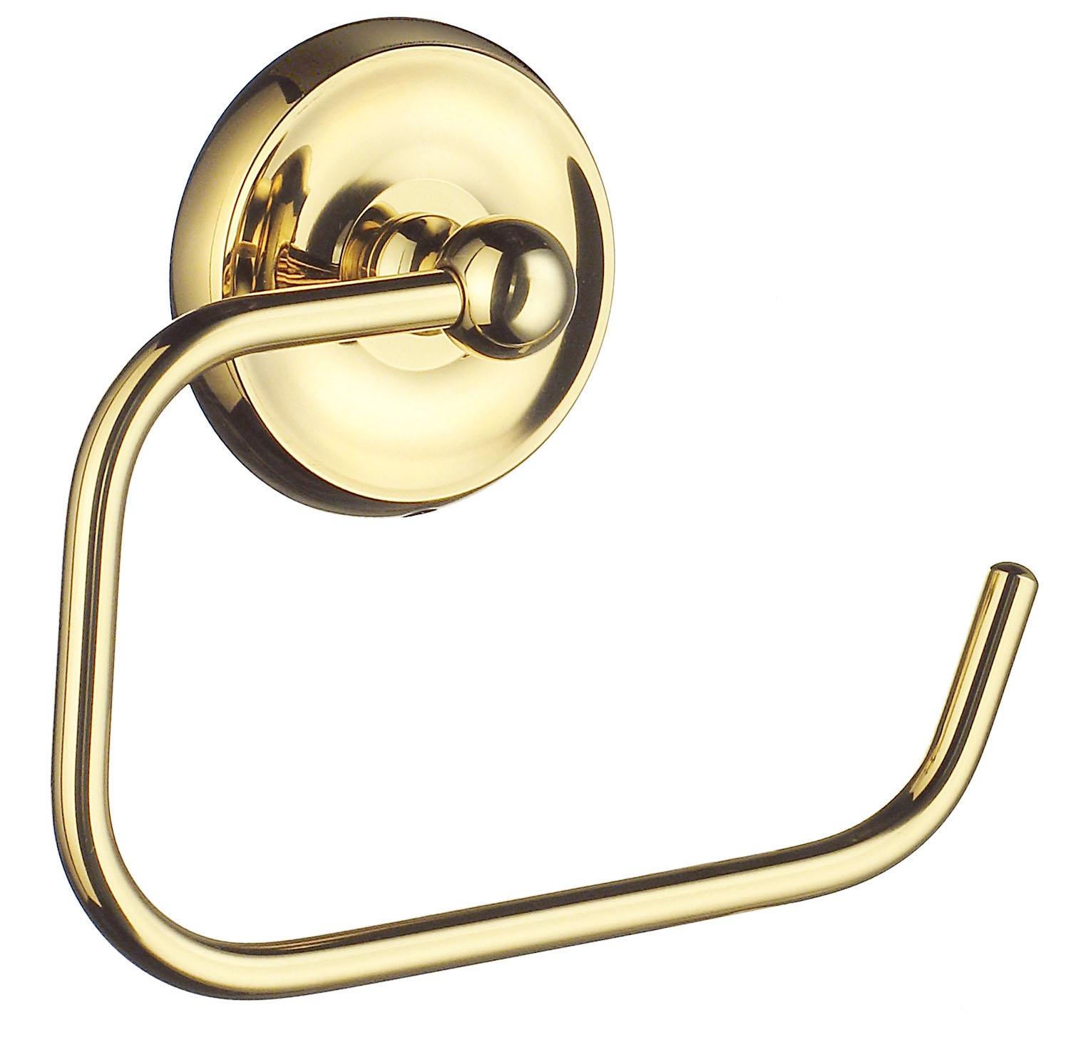 polished brass toilet roll holder