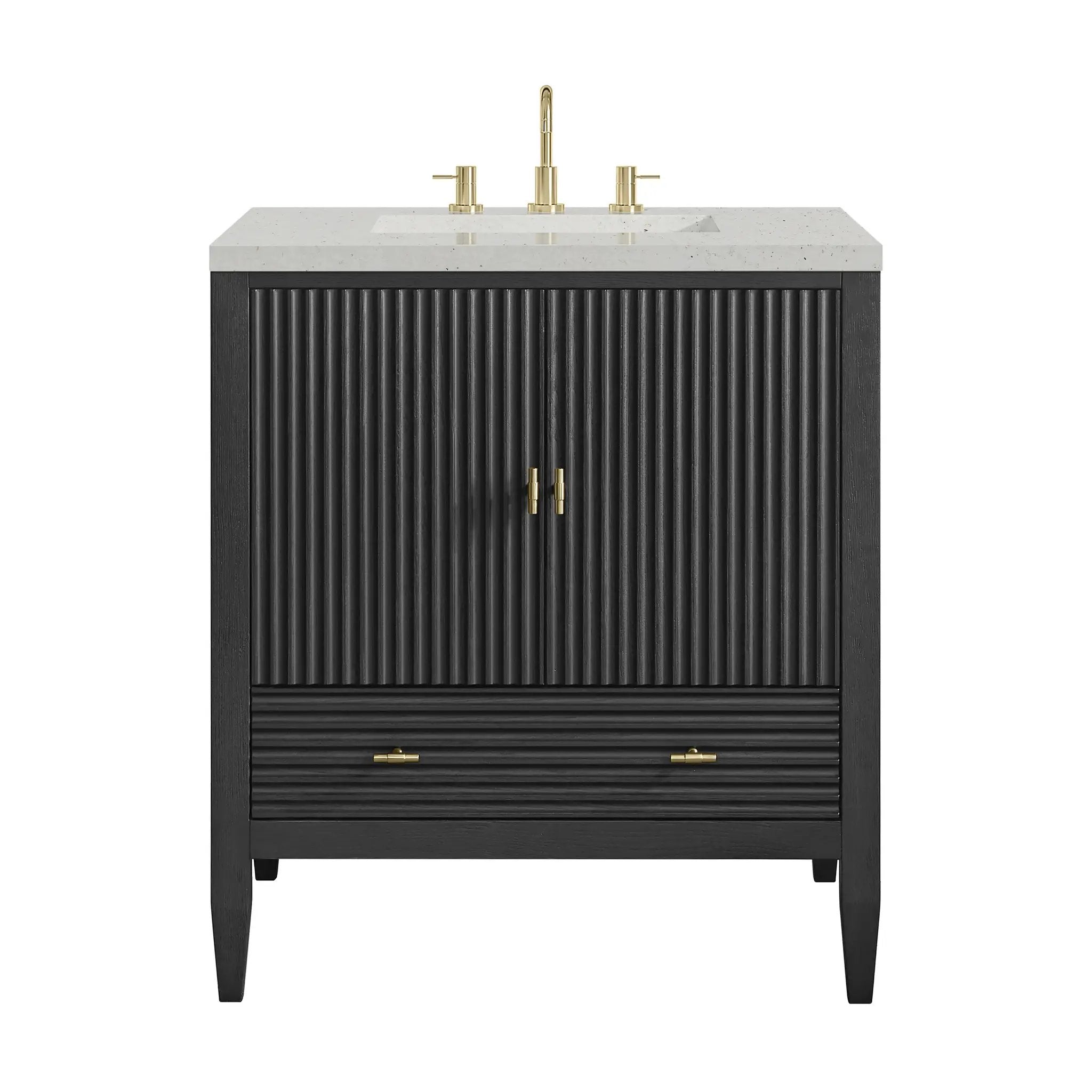 James Martin Myrrin 30" Single Vanity Set - Carbon Oak by James Martin Vanities