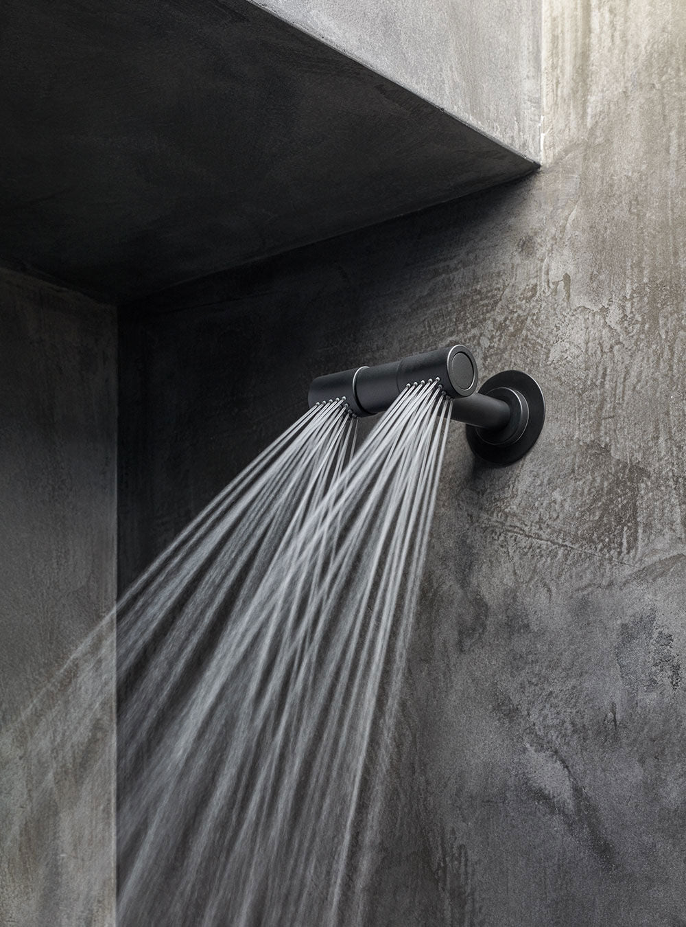 brushed black showerhead