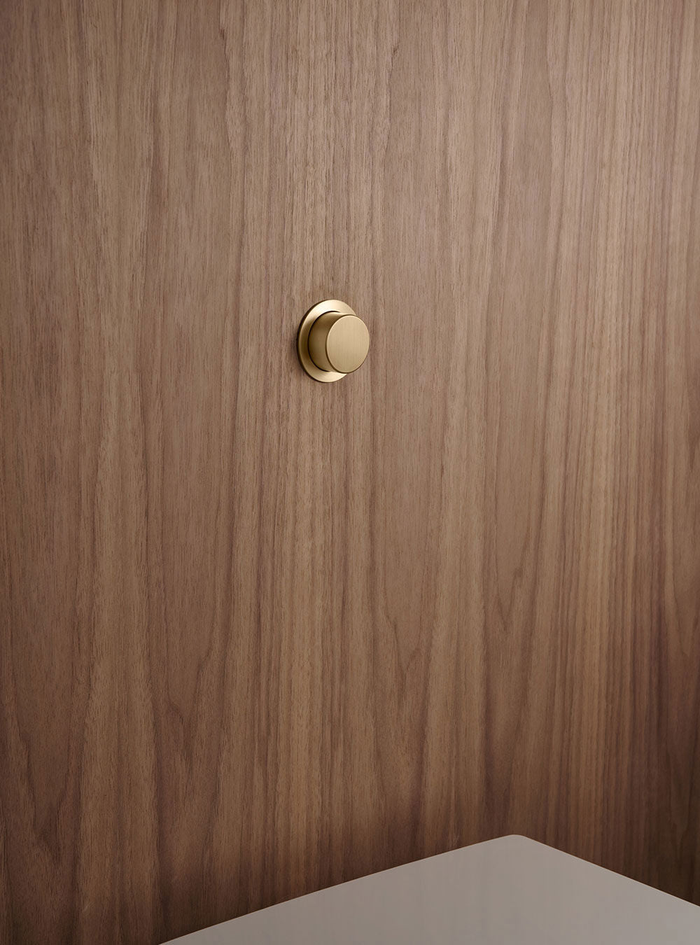 brushed gold push button