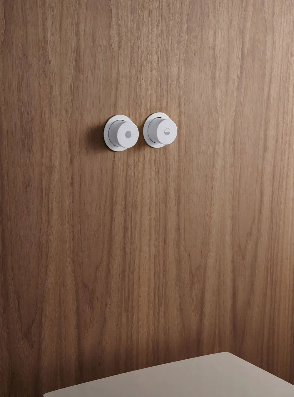 white push button