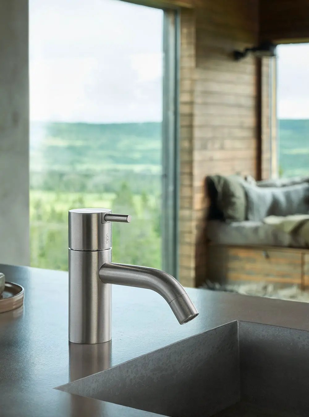 chrome basin set