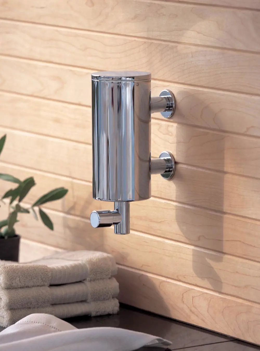 chrome soap/shampoo dispenser