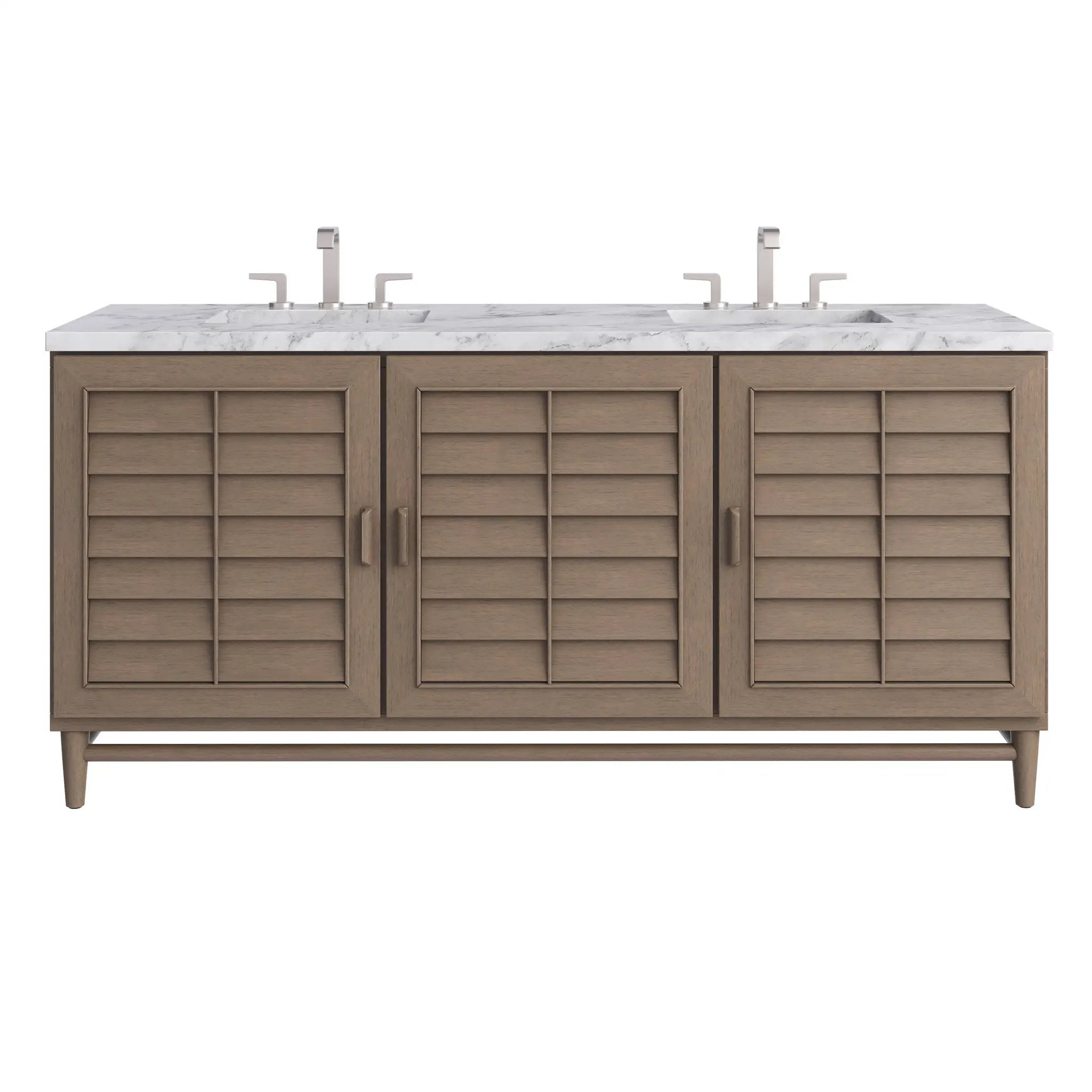 James Martin Portland 72" Double Vanity Set - Whitewashed Walnut by James Martin Vanities