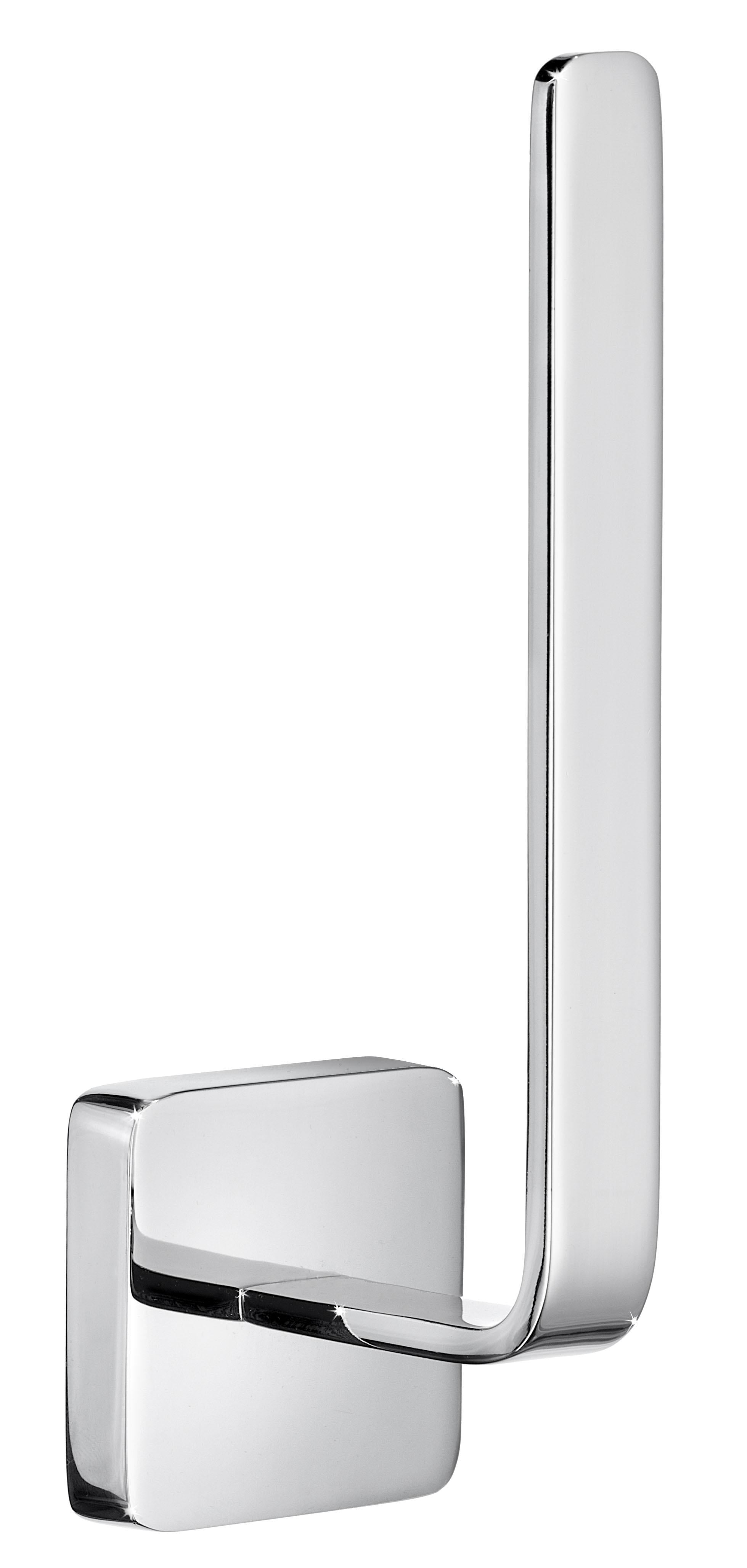 polished chrome toilet roll holder