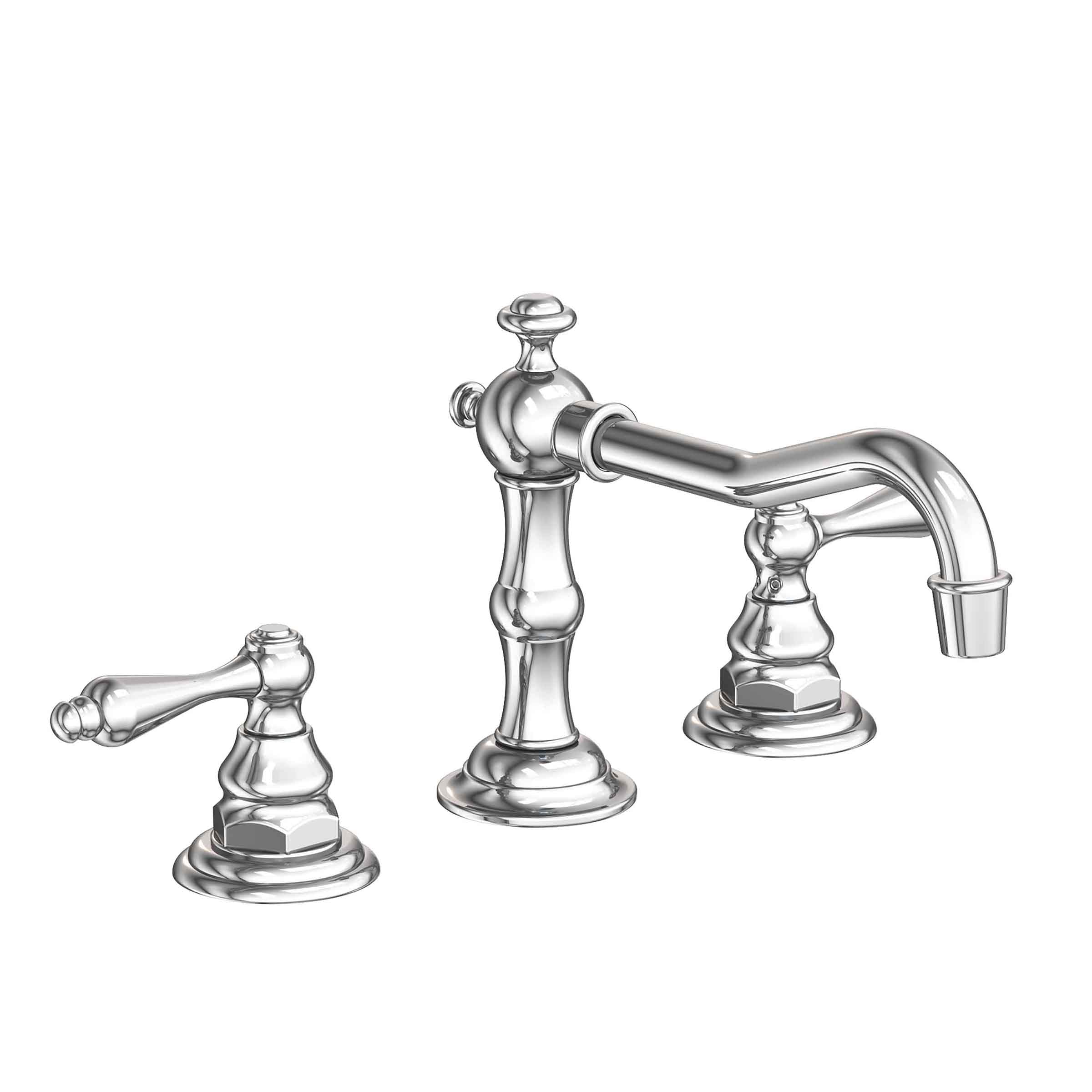 polished chrome lavatory faucet