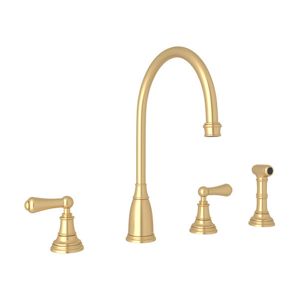 Rohl Georgian Era Two Handle Kitchen Faucet with Side Spray