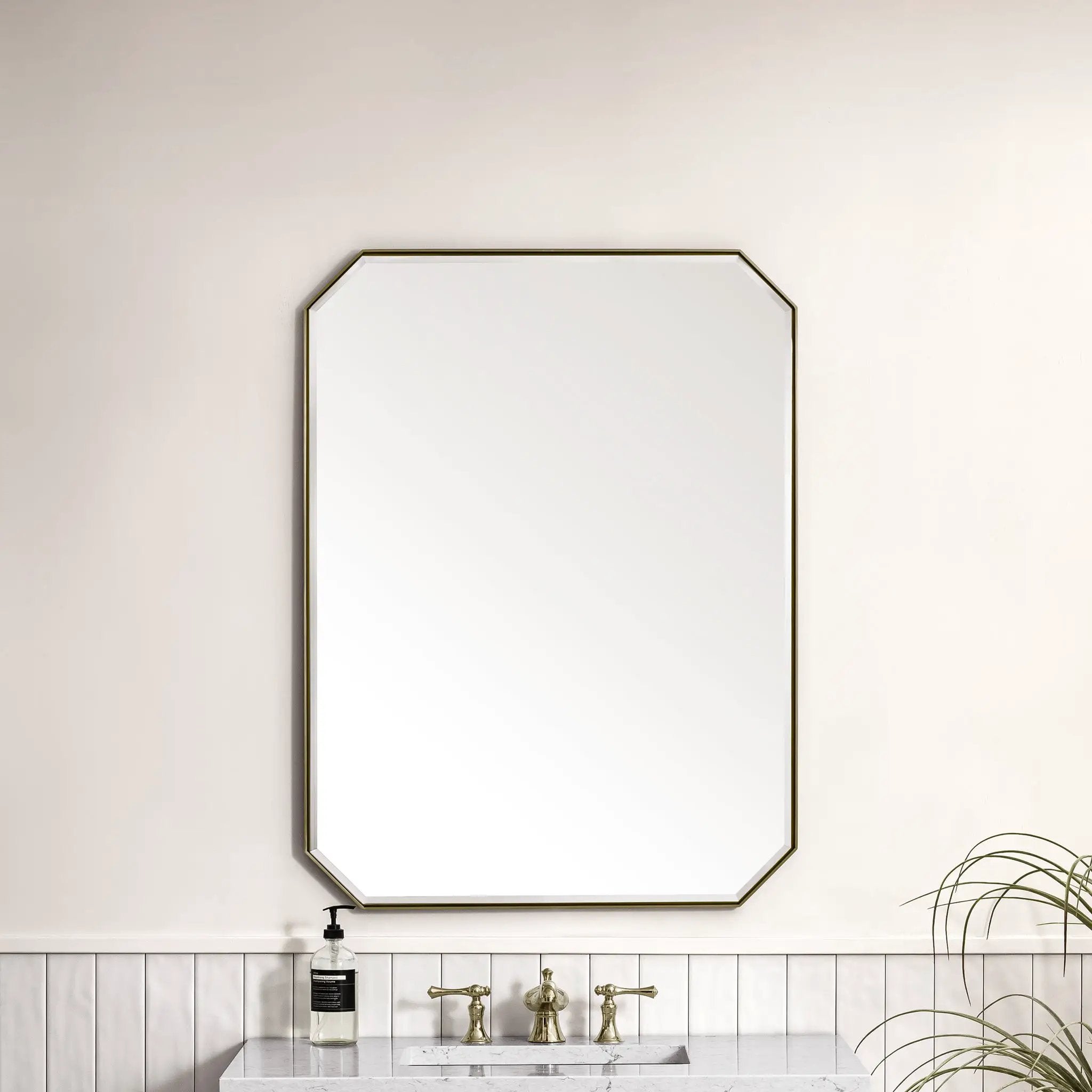 champagne brass mirror