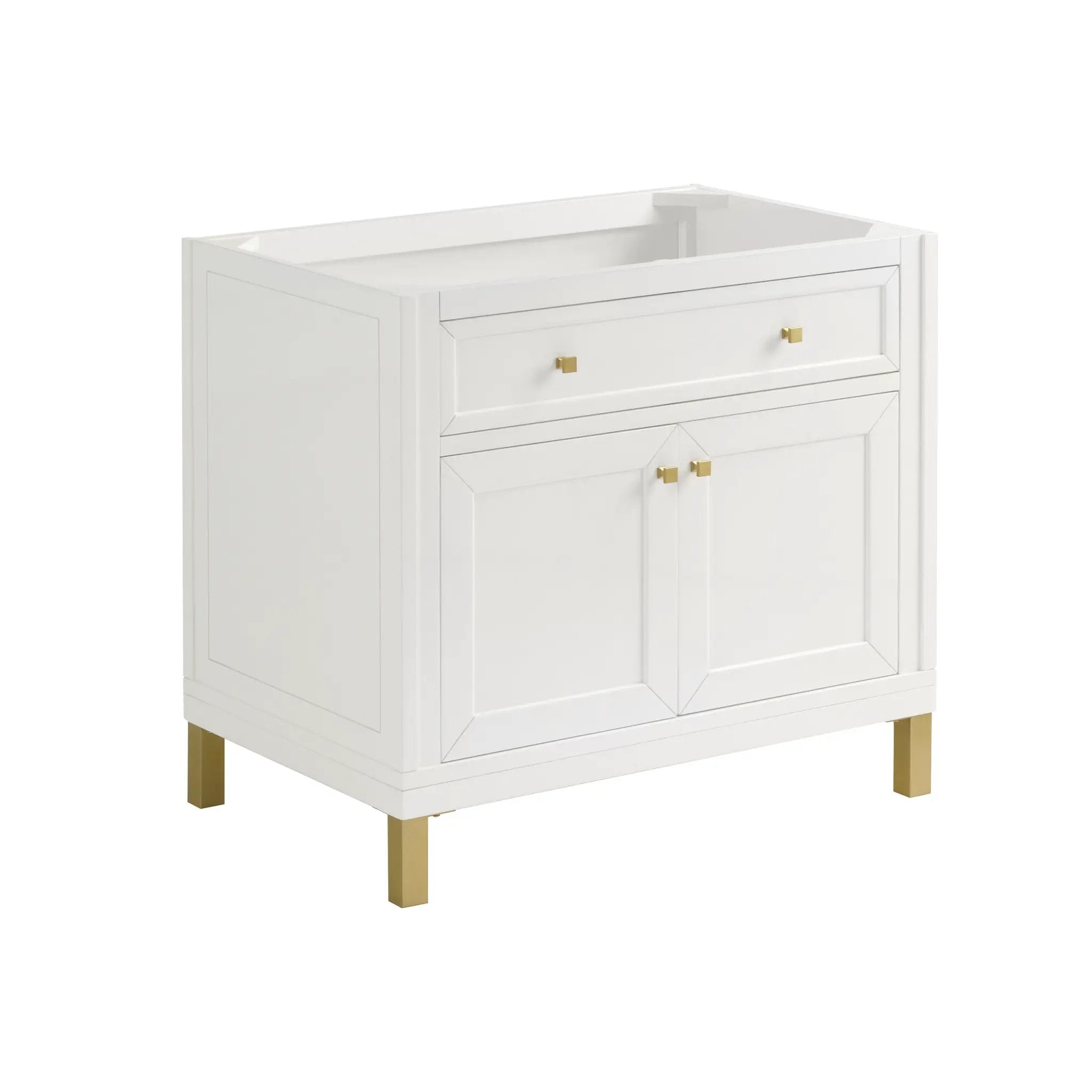 glossy white vanity