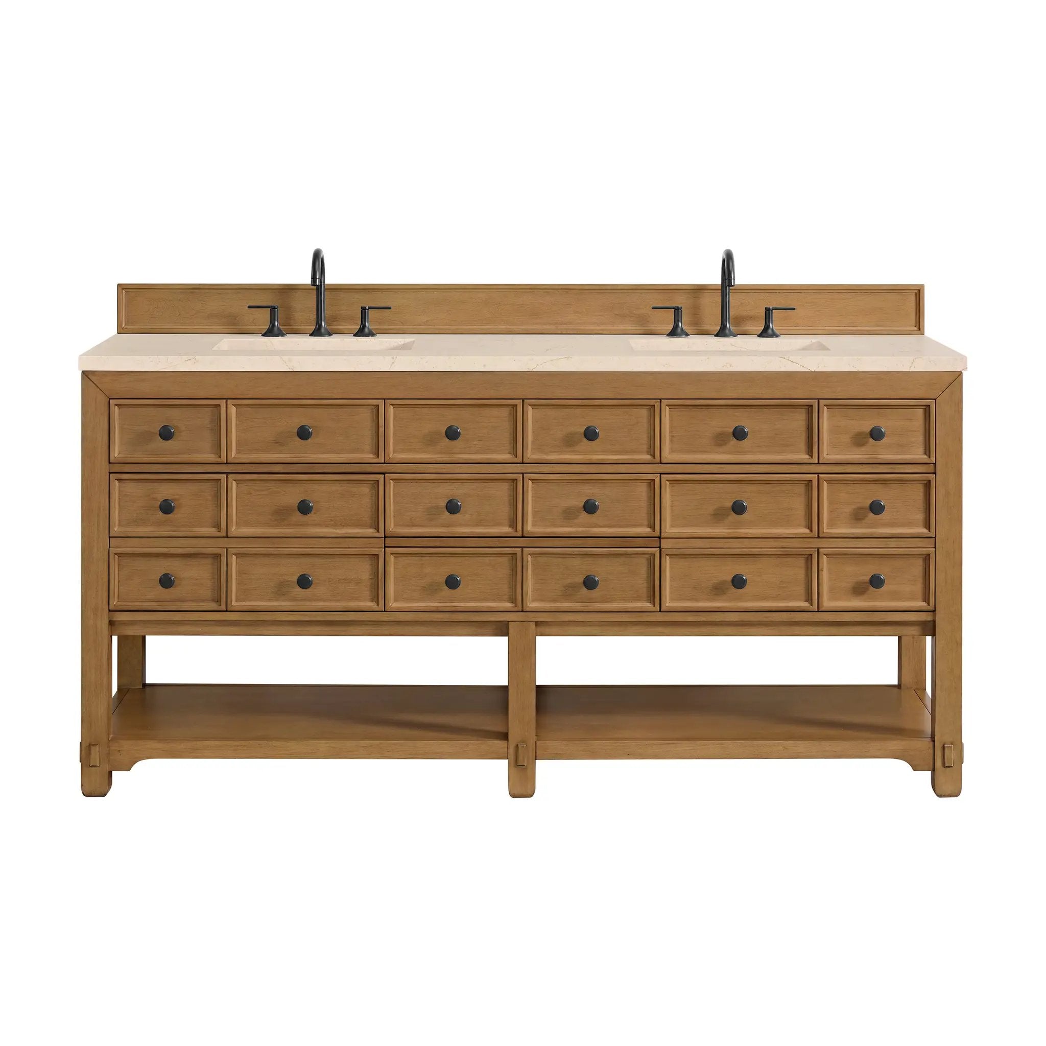 James Martin Malibu 72" Double Vanity Set - Amber Birch by James Martin Vanities