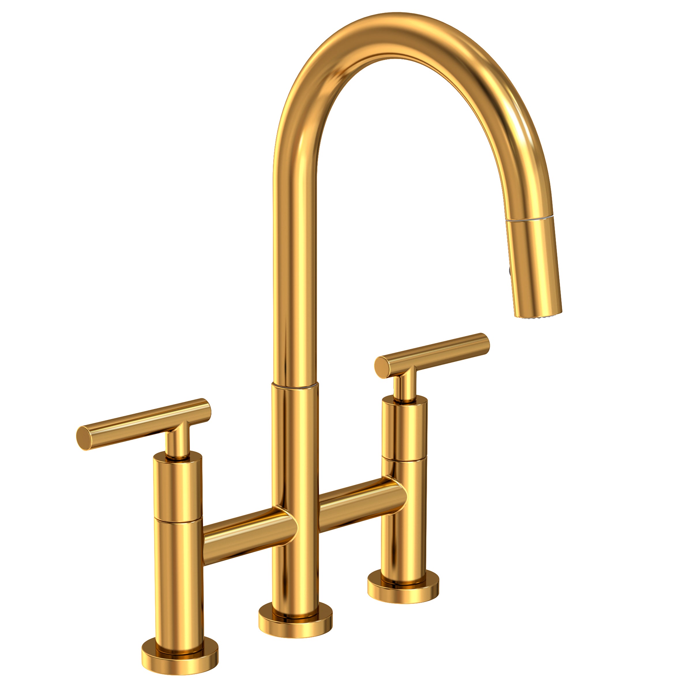 Newport Brass East Linear Kitchen Bridge Pull-Down Faucet