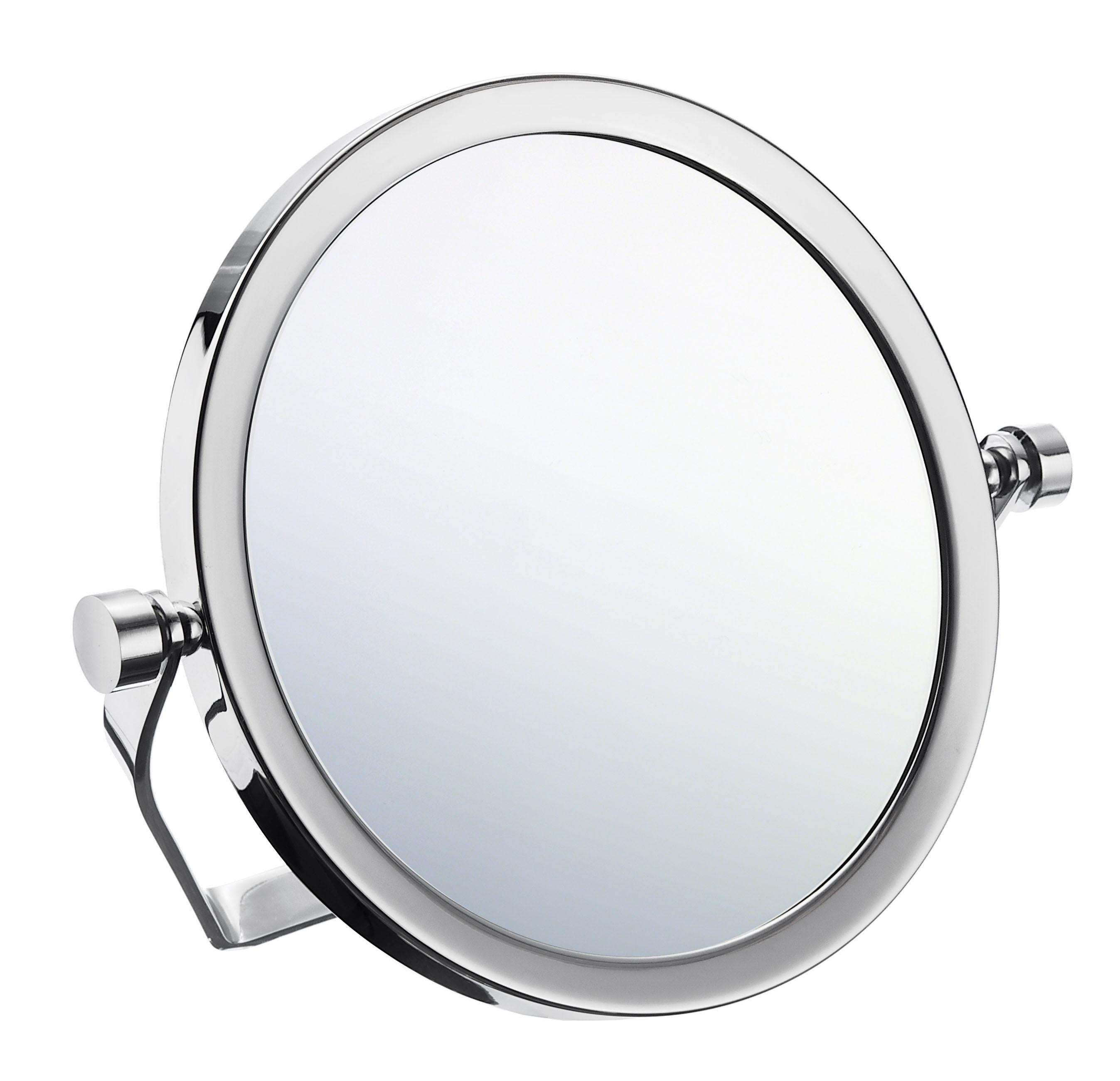 polished chrome travel mirror