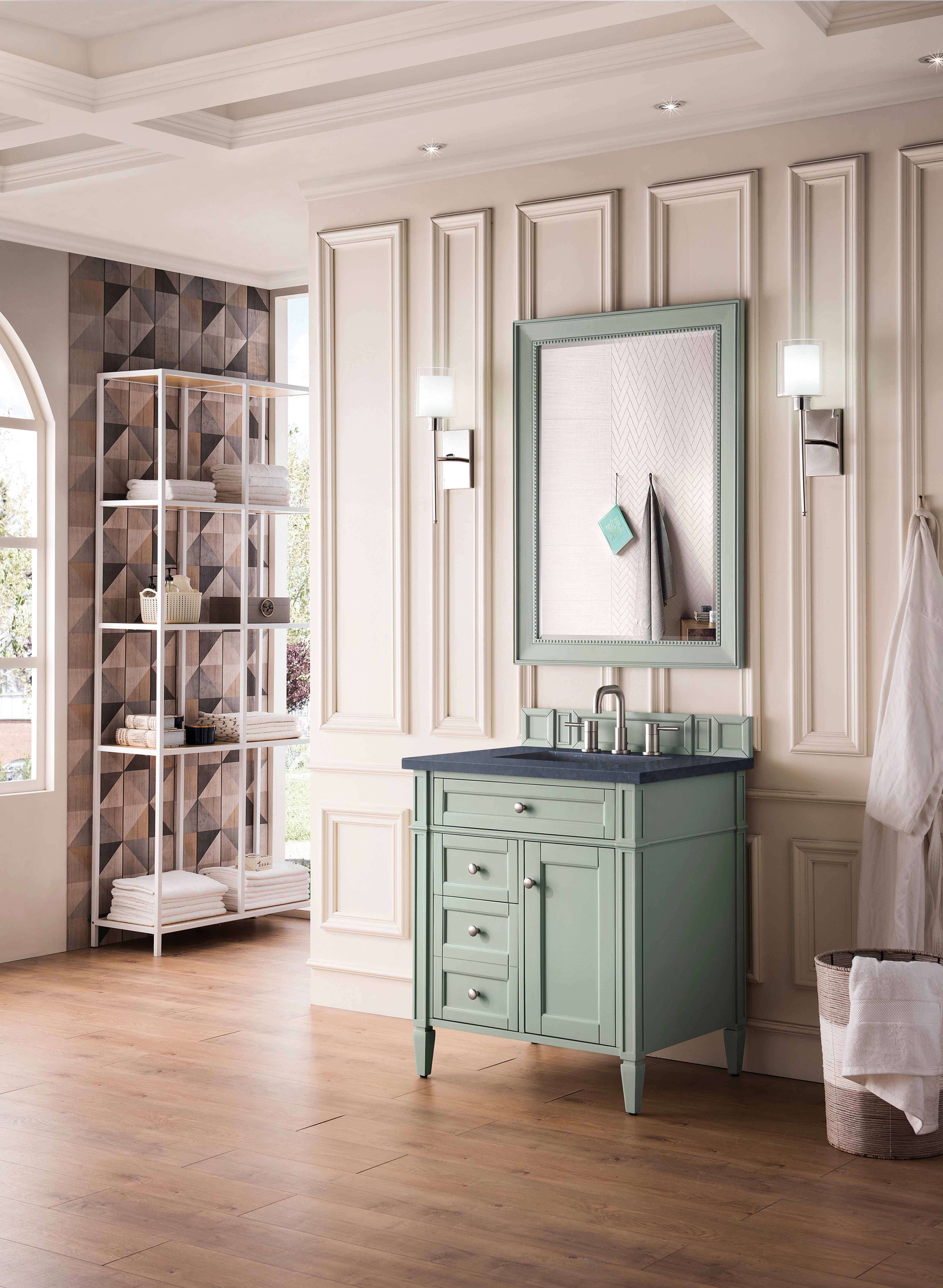 sage green vanity