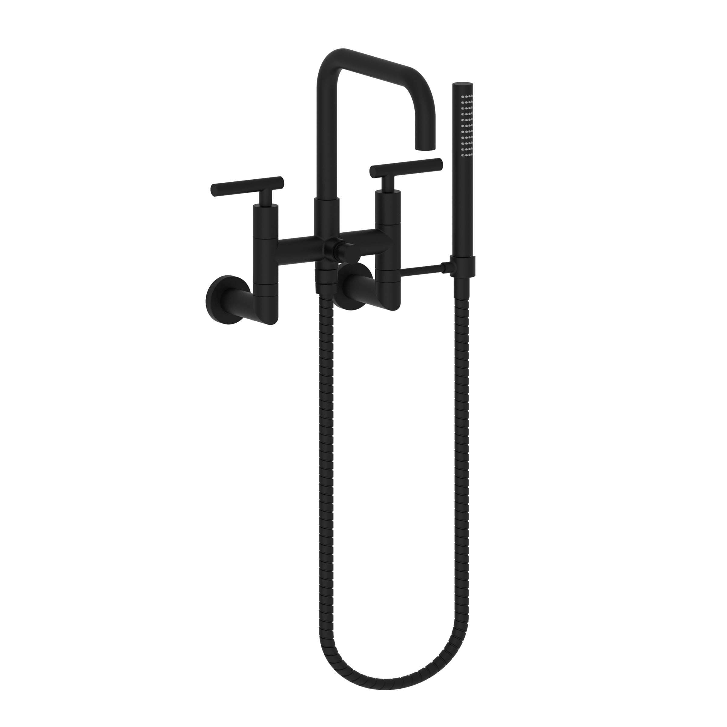 Newport Brass East Square Exposed Tub & Hand Shower Set - Wall Mount