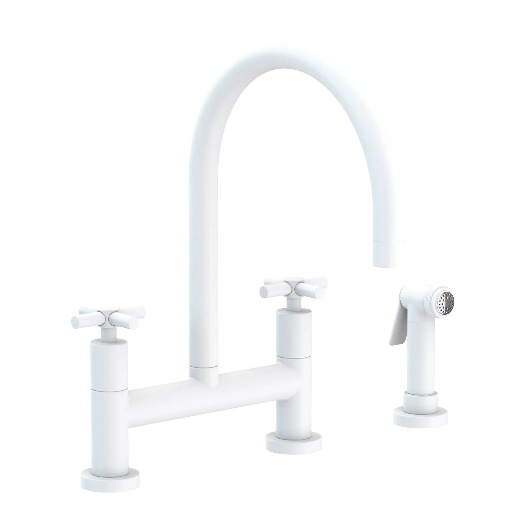 Newport Brass East Linear Kitchen Bridge Faucet with Side Spray by Newport Brass